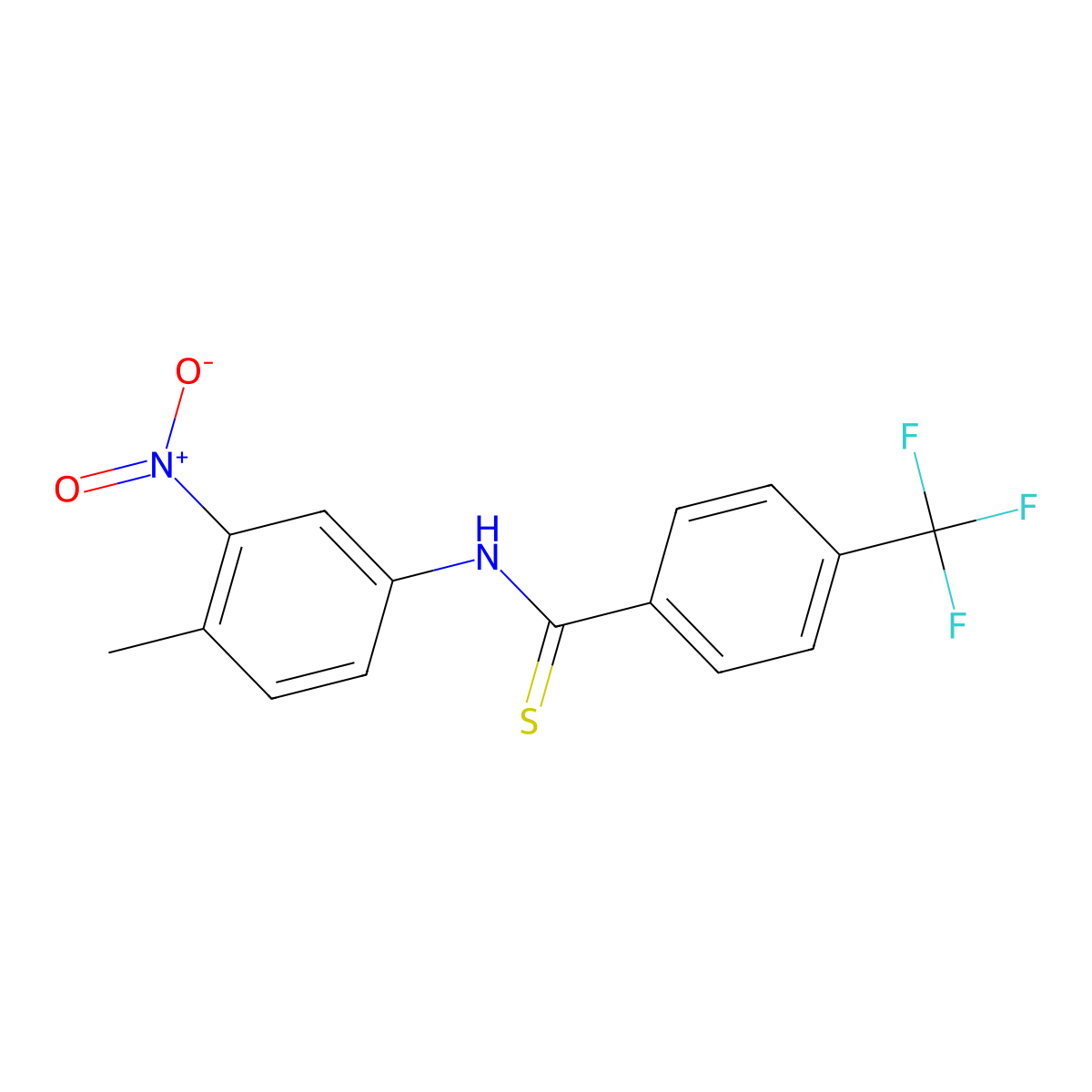 N-(4-Methyl-3-nitrophenyl)-4-(trifluoromethyl)benzothioamide molecular structure, CAS 1257095-63-8