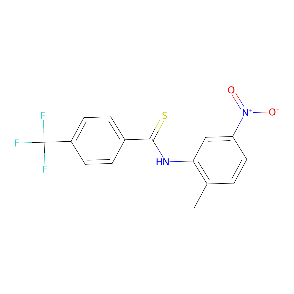N-(2-Methyl-5-nitrophenyl)-4-(trifluoromethyl)benzothioamide molecular structure, CAS 1257095-70-7