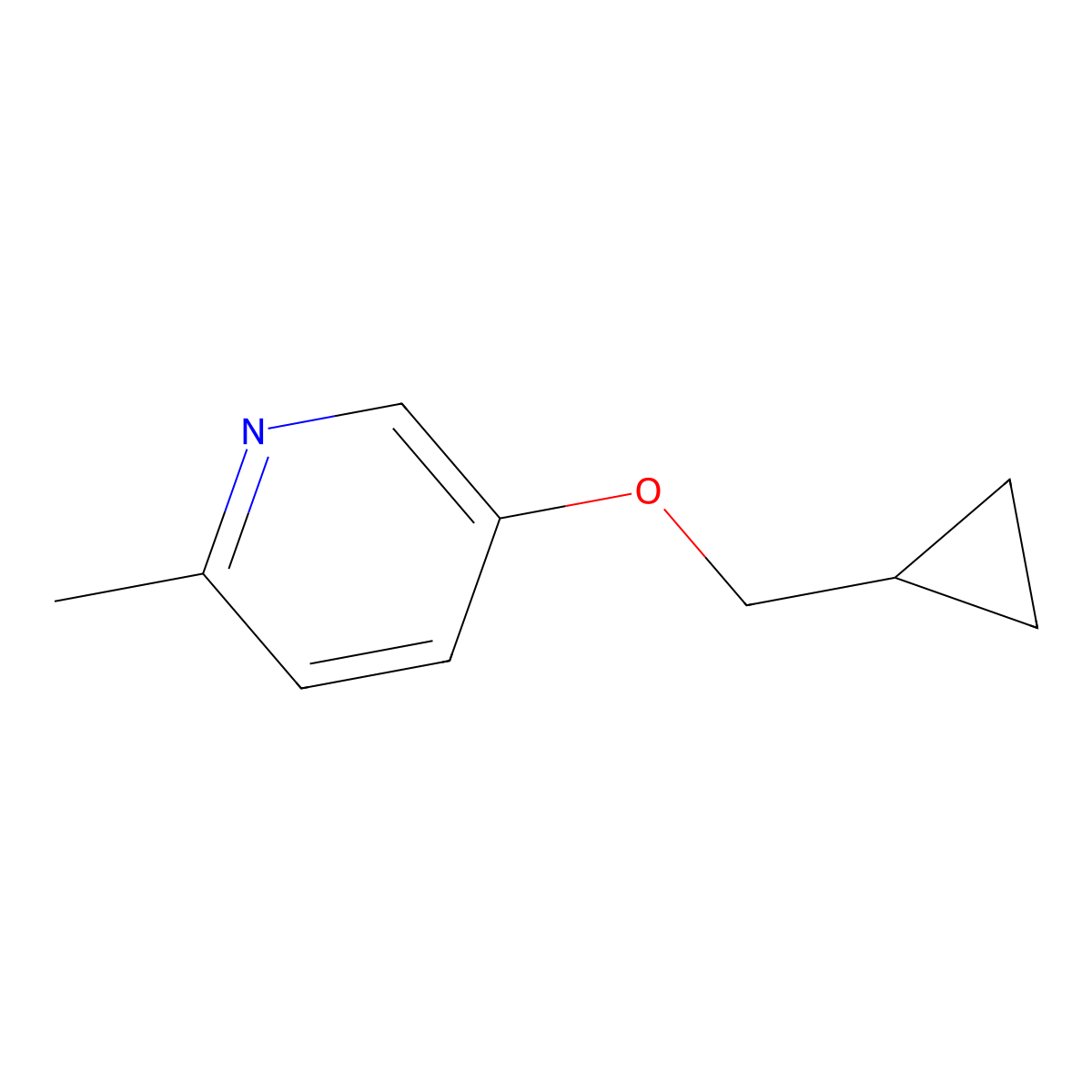 5-(Cyclopropylmethoxy)-2-methylpyridine molecular structure, CAS 1257119-24-6