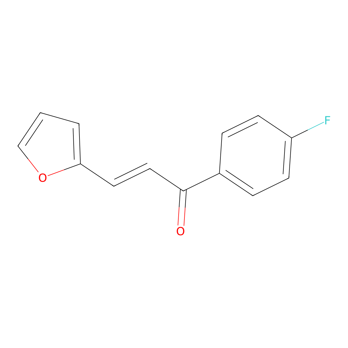 1-(4-Fluorophenyl)-3-(furan-2-yl)prop-2-en-1-one molecular structure, CAS 1257127-89-1