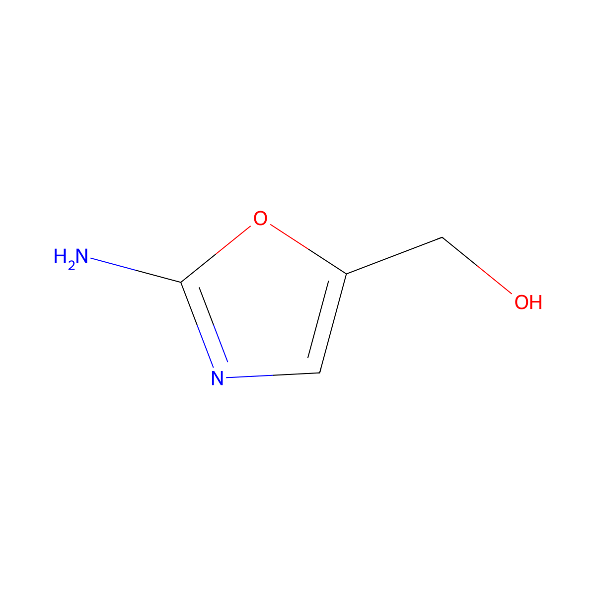 (2-Amino-1,3-oxazol-5-yl)methanol molecular structure, CAS 1257146-28-3