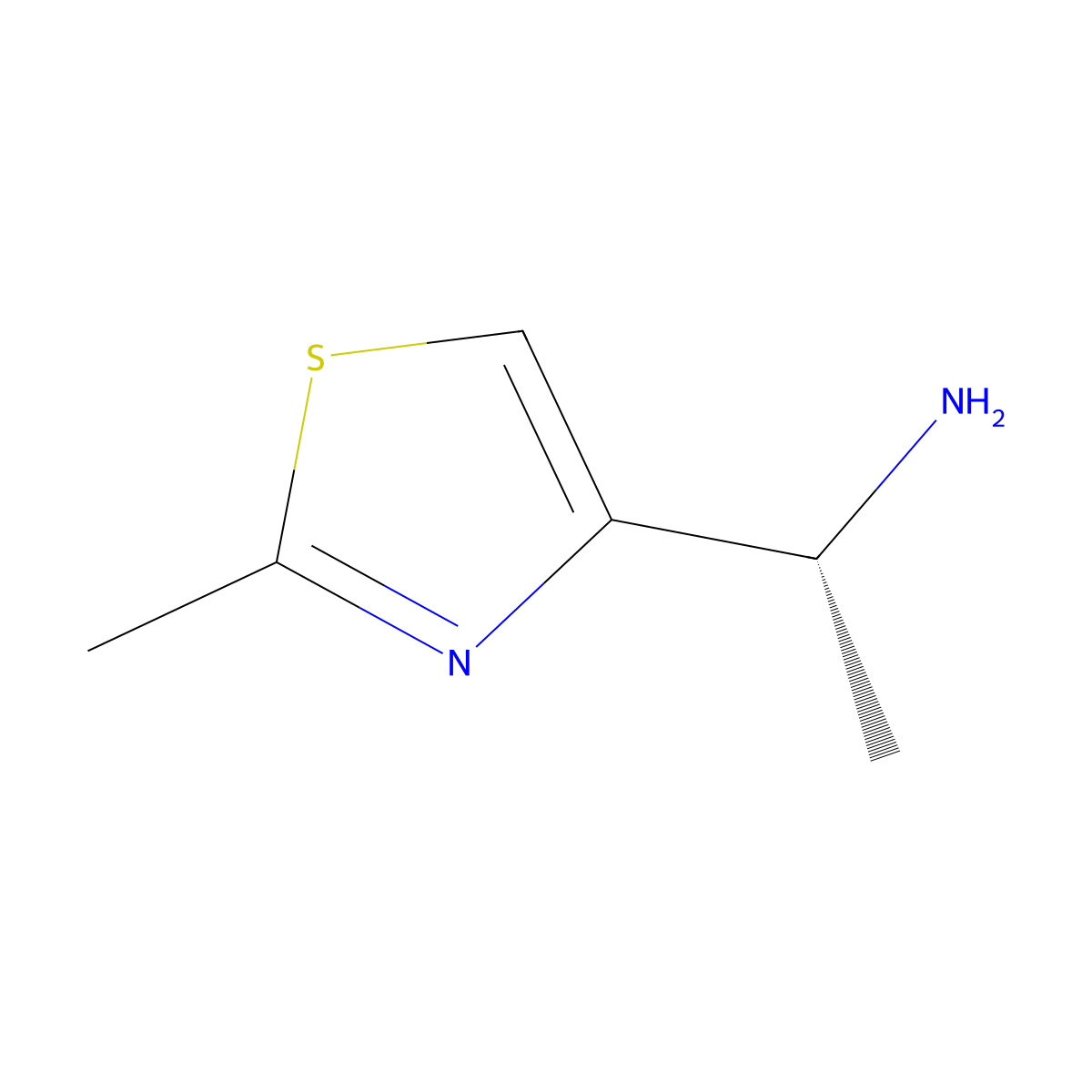 (1r)-1-(2-Methyl(1,3-thiazol-4-yl))ethylamine molecular structure, CAS 1257203-94-3
