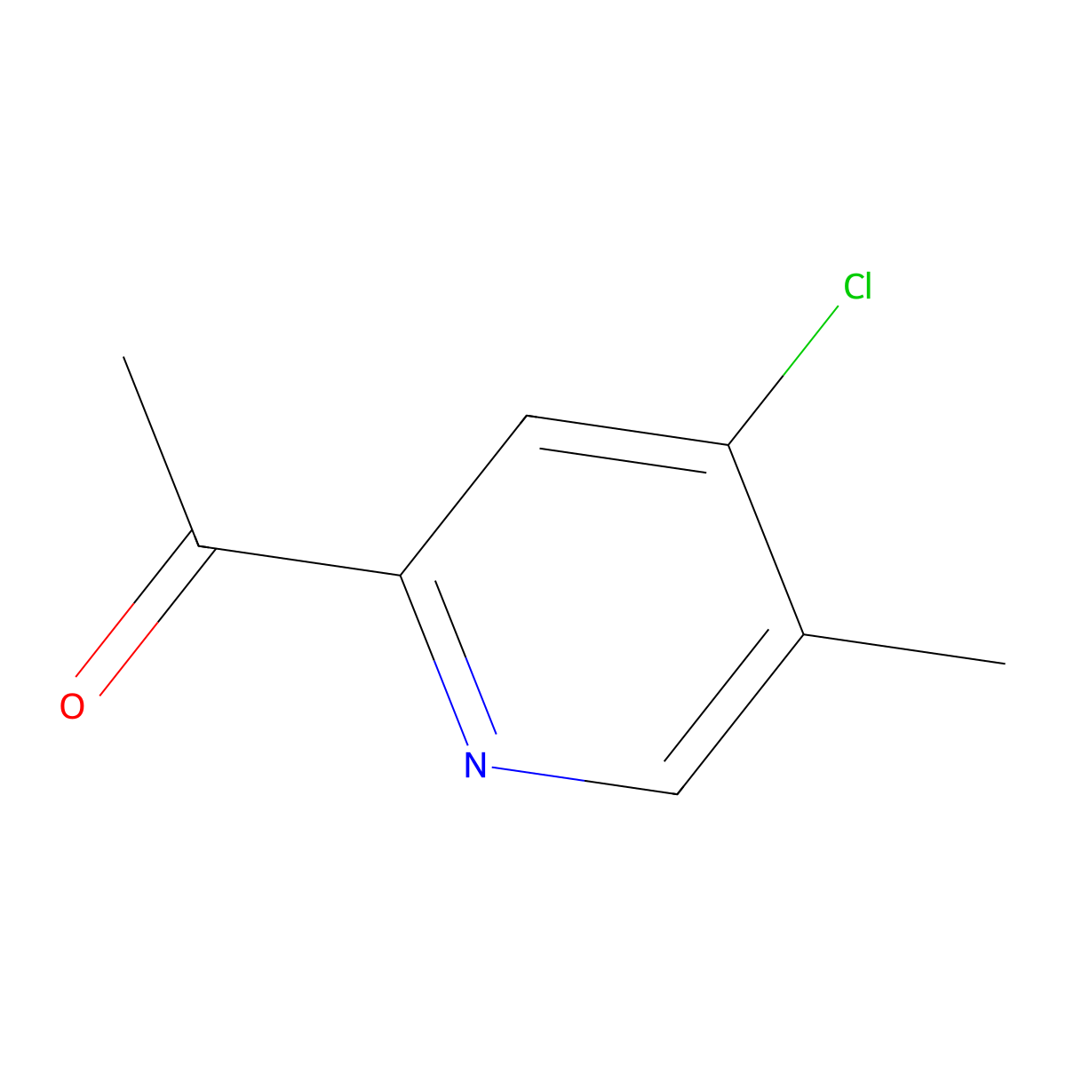 1-(4-Chloro-5-methylpyridin-2-YL)ethanone molecular structure, CAS 1257211-10-1