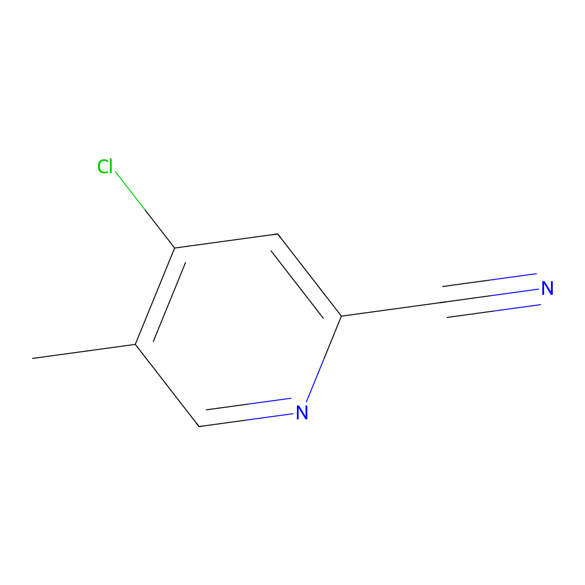 4-Chloro-5-methylpicolinonitrile molecular structure, CAS 1257211-14-5