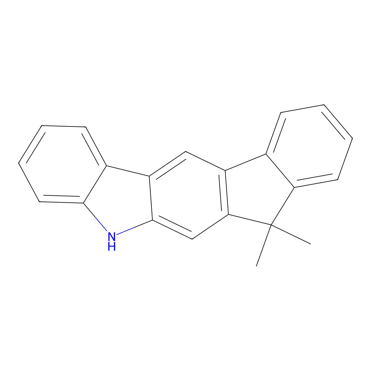 7,7-Dimethyl-5,7-dihydroindeno[2,1-b]carbazole molecular structure, CAS 1257220-47-5