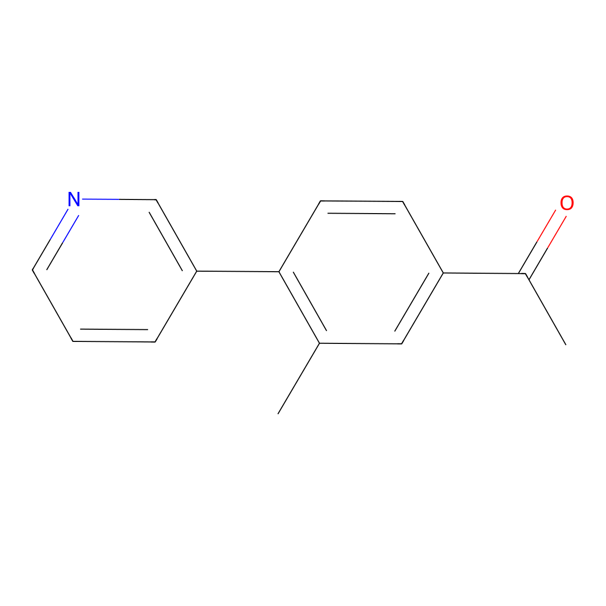 1-(3-Methyl-4-(pyridin-3-yl)phenyl)ethanone molecular structure, CAS 1257222-63-1