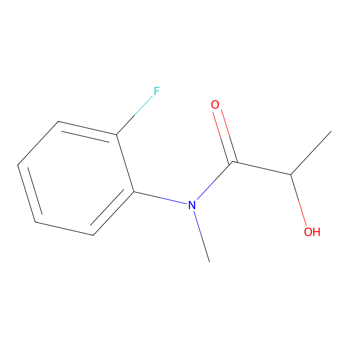 N-(2-Fluorophenyl)-2-hydroxy-N-methylpropanamide molecular structure, CAS 1257227-64-7