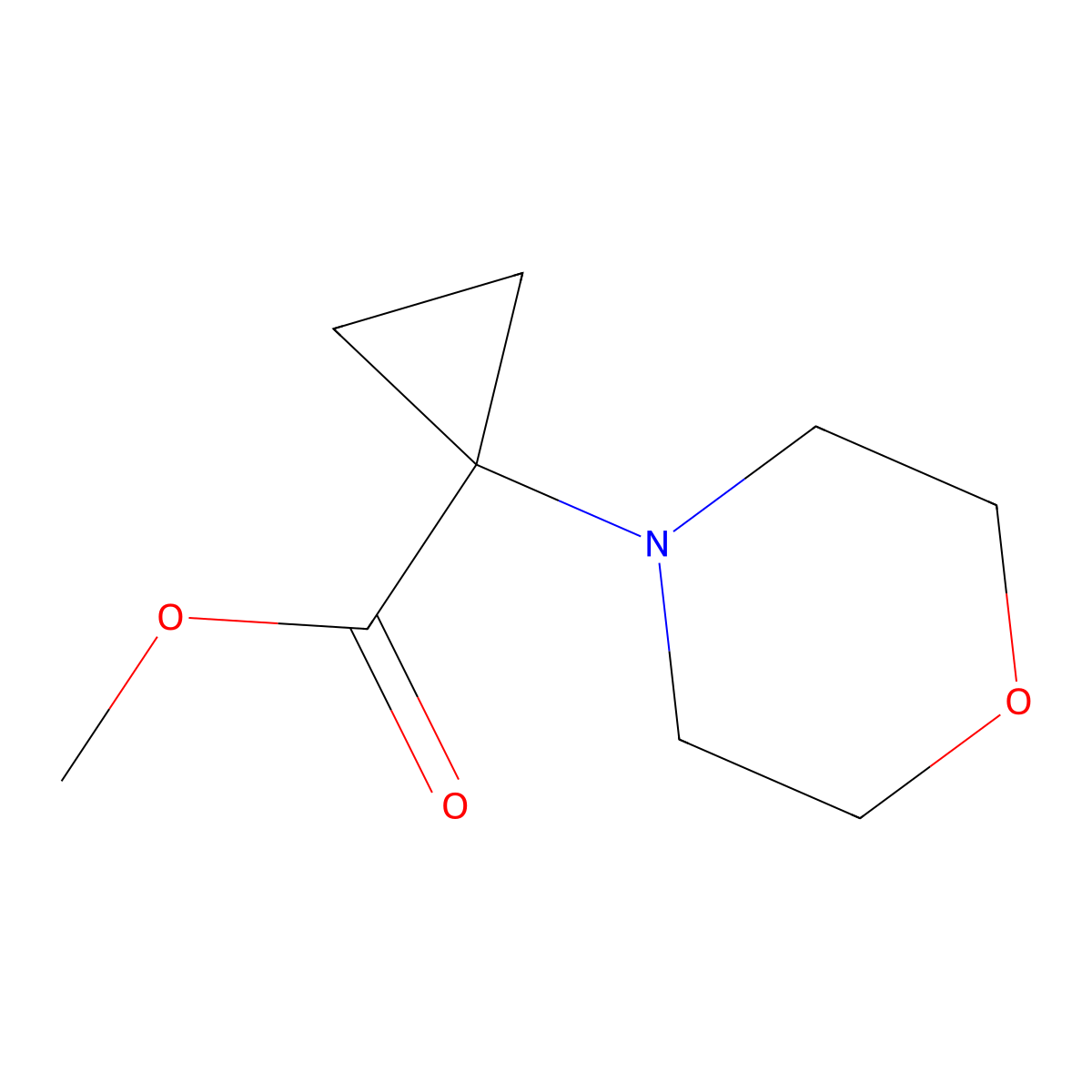 Methyl 1-morpholin-4-ylcyclopropane-1-carboxylate molecular structure, CAS 1257236-67-1