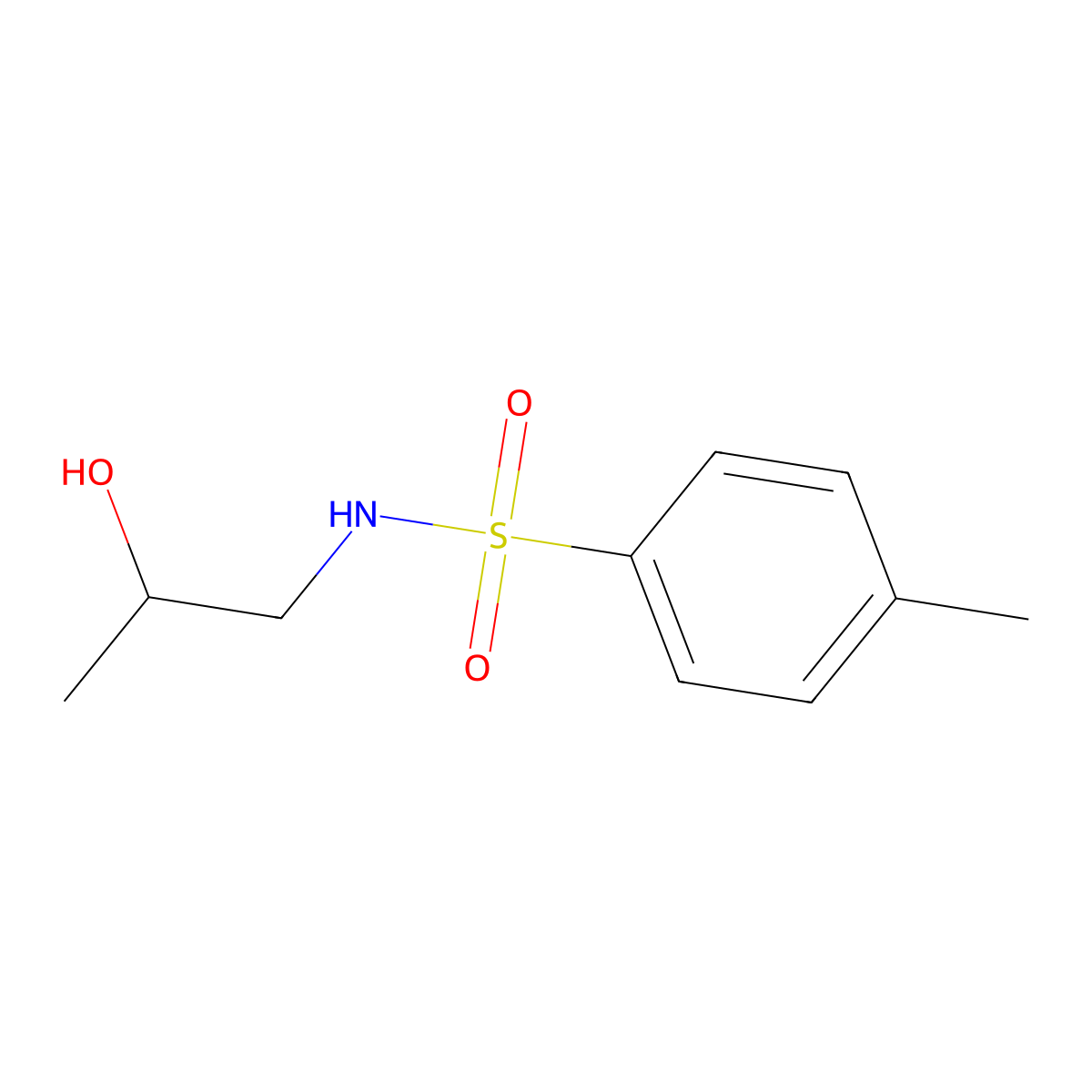 N-[(2S)-2-hydroxypropyl]-4-methylbenzene-1-sulfonamide molecular structure, CAS 1257237-54-9