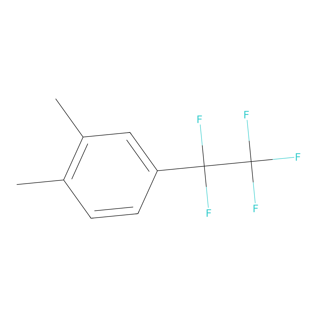 1,2-Dimethyl-4-(pentafluoroethyl)benzene molecular structure, CAS 1257243-30-3