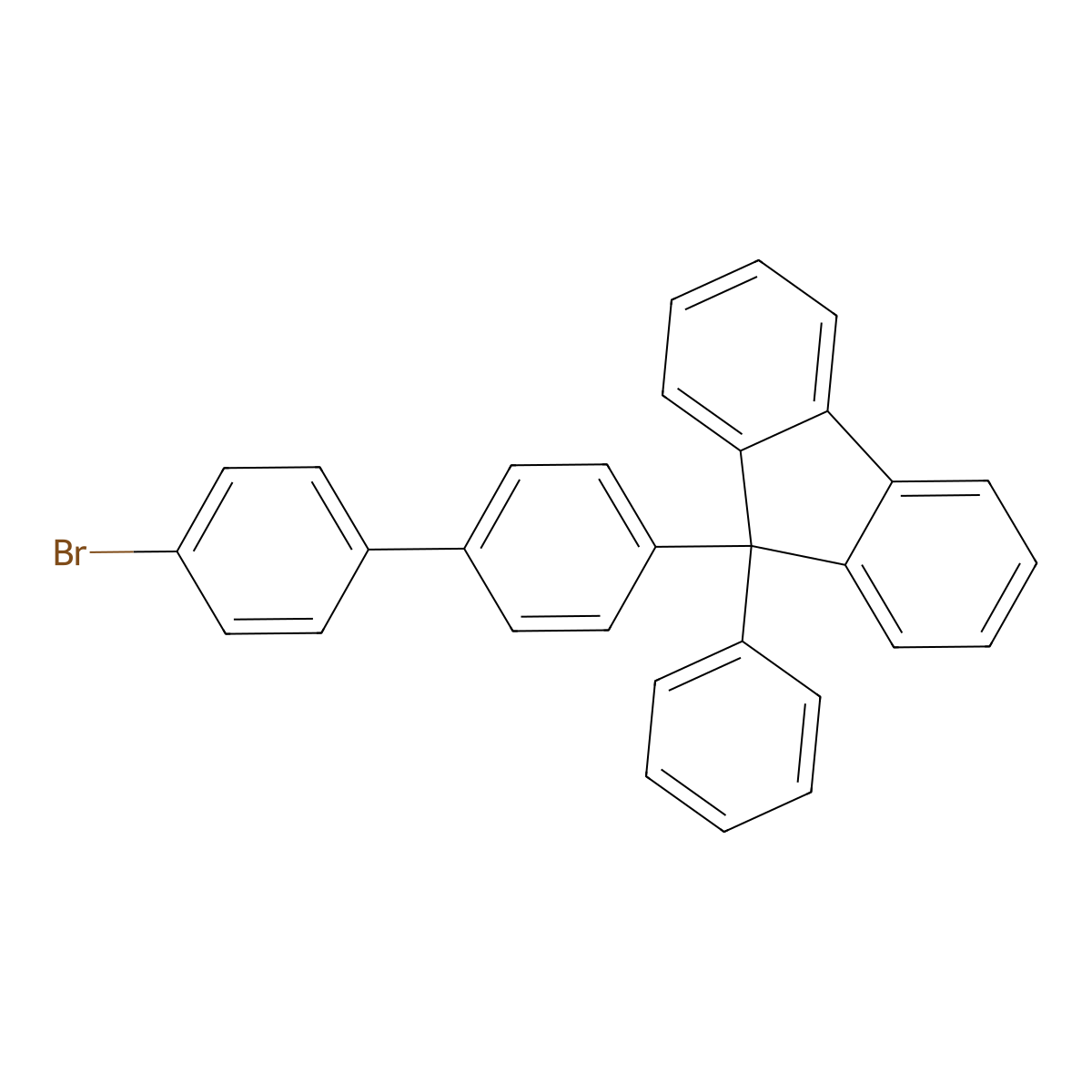 9-(4'-Bromo-[1,1'-biphenyl]-4-yl)-9-phenyl-9H-fluorene molecular structure, CAS 1257251-70-9