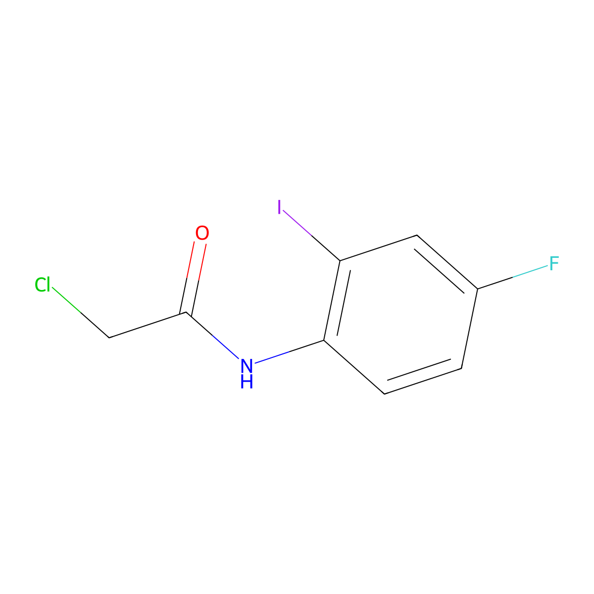 2-Chloro-N-(4-fluoro-2-iodophenyl)acetamide molecular structure, CAS 1257262-44-4
