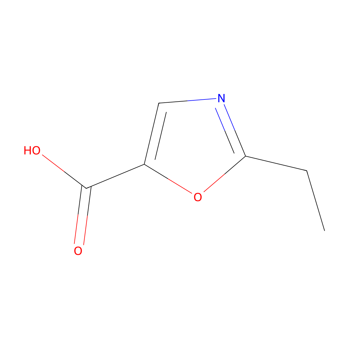2-Ethyloxazole-5-carboxylic acid molecular structure, CAS 1257266-48-0