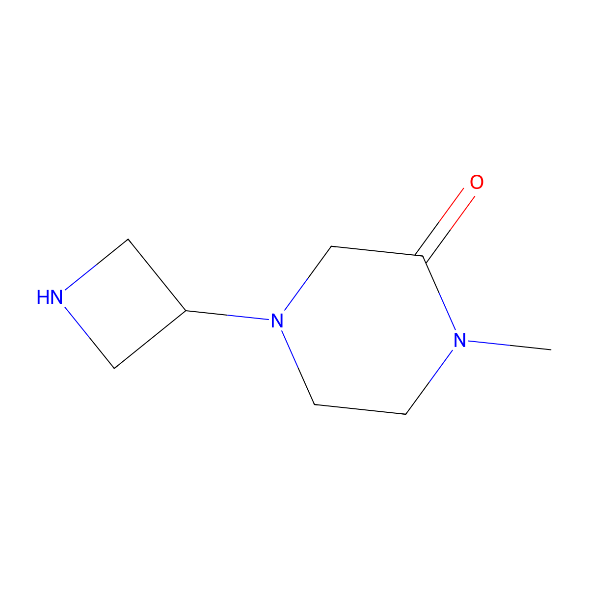4-(Azetidin-3-yl)-1-methylpiperazin-2-one molecular structure, CAS 1257293-76-7