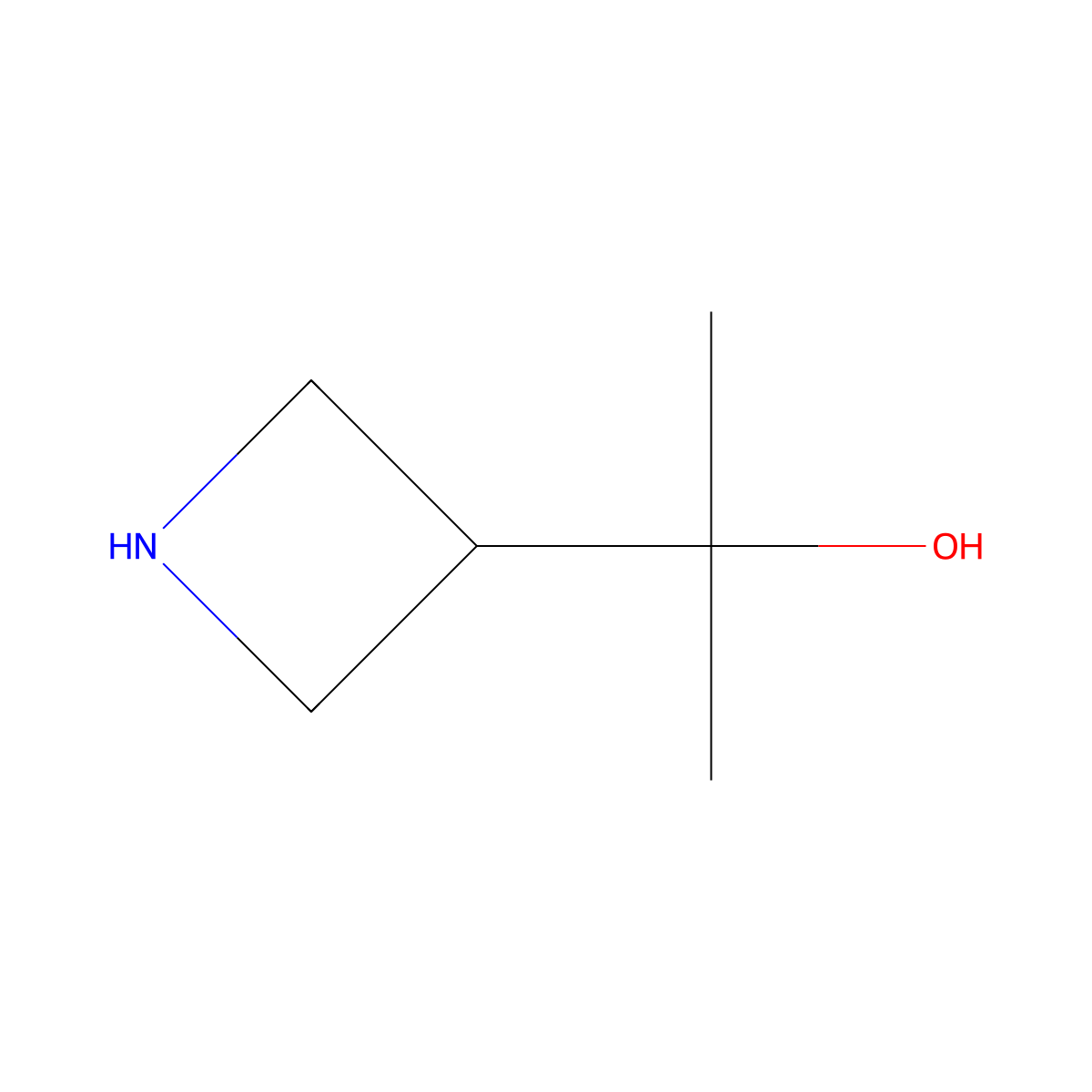 2-Azetidin-3-yl-propan-2-ol molecular structure, CAS 1257293-78-9