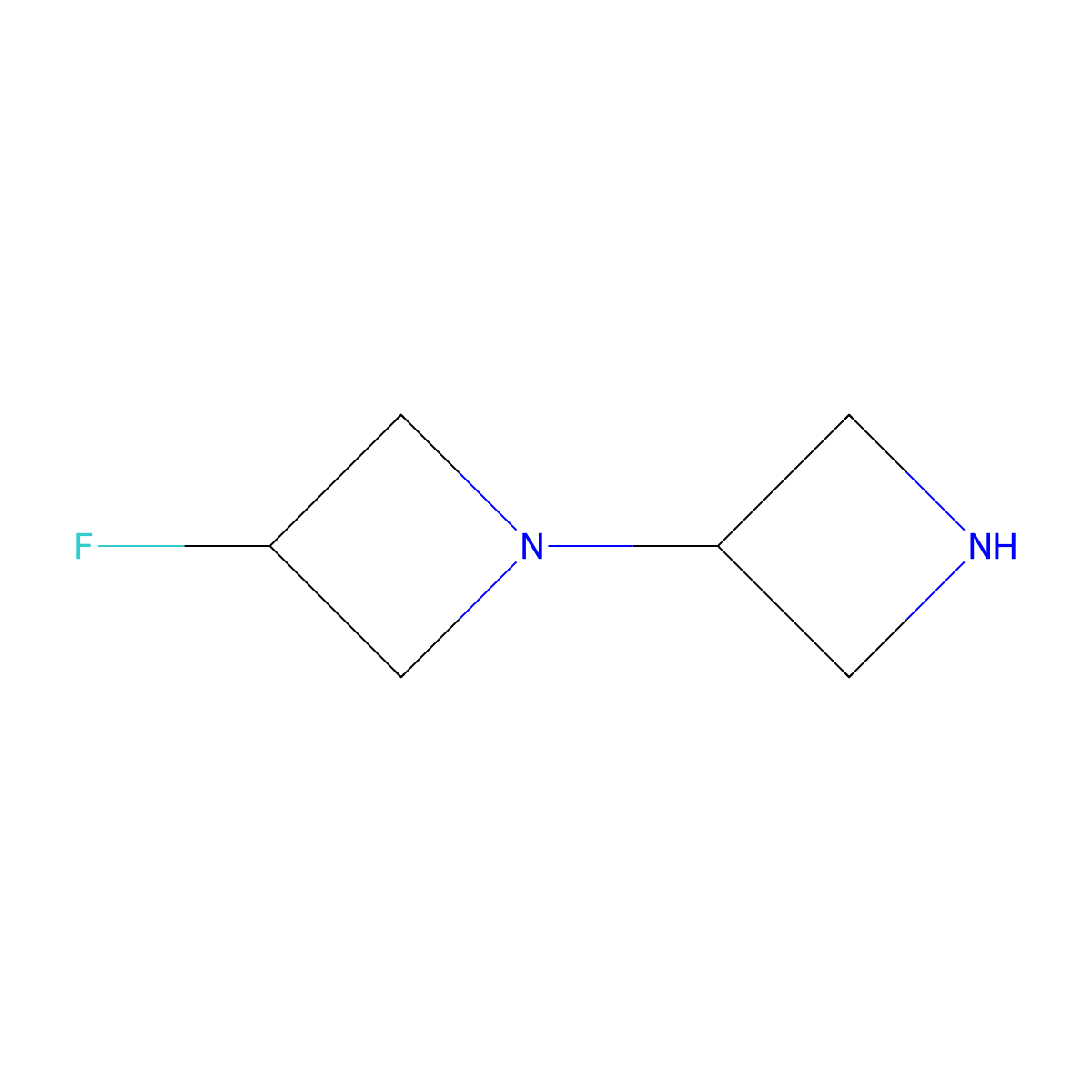 1-(Azetidin-3-yl)-3-fluoroazetidine molecular structure, CAS 1257293-80-3