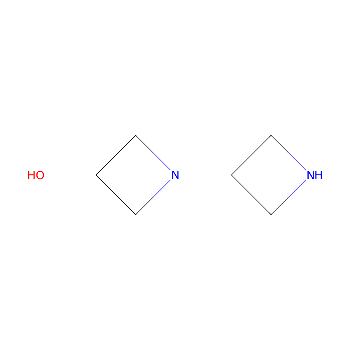 1-(Azetidin-3-yl)azetidin-3-ol molecular structure, CAS 1257293-85-8