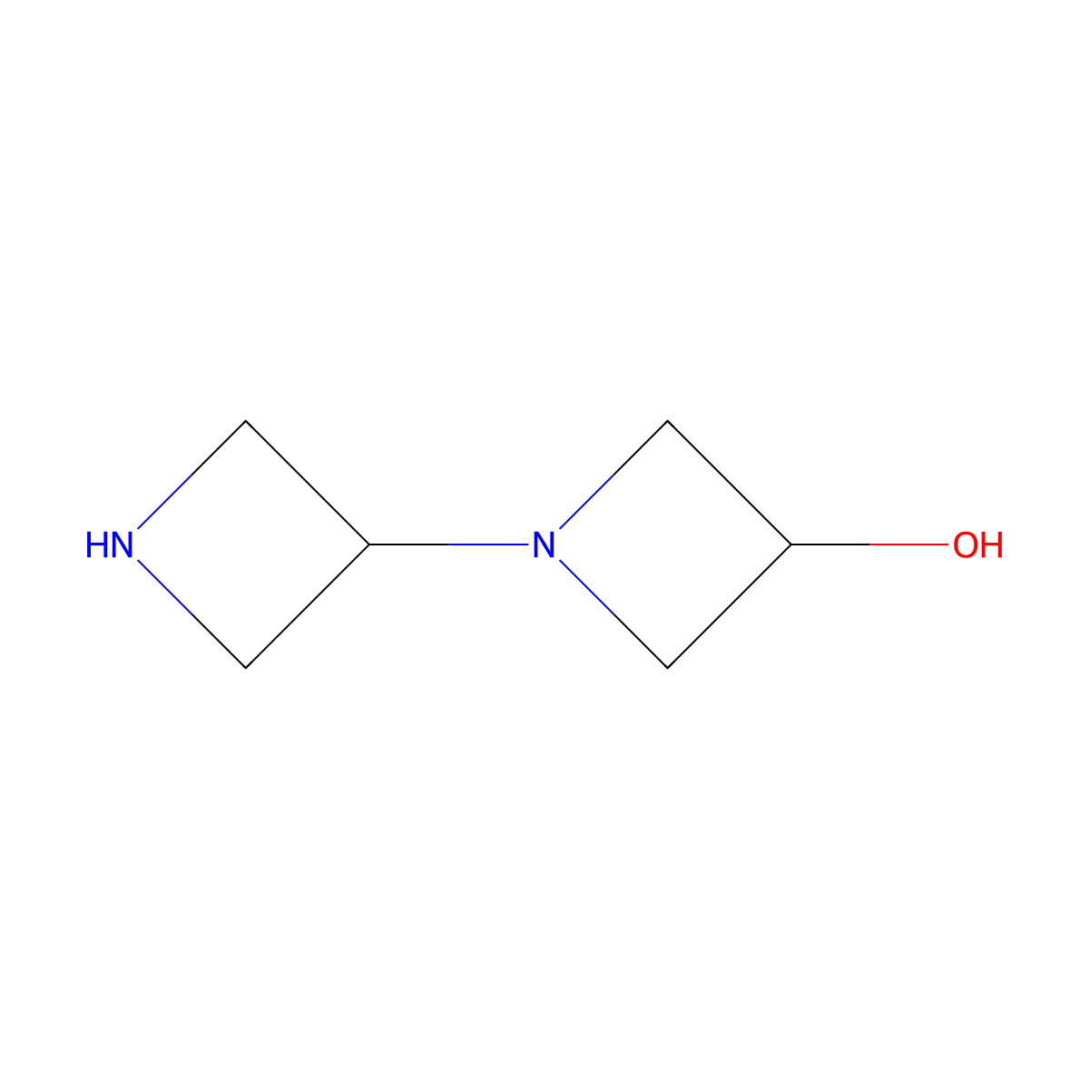 1-(Azetidin-3-yl)azetidin-3-ol molecular structure, CAS 1257293-85-8