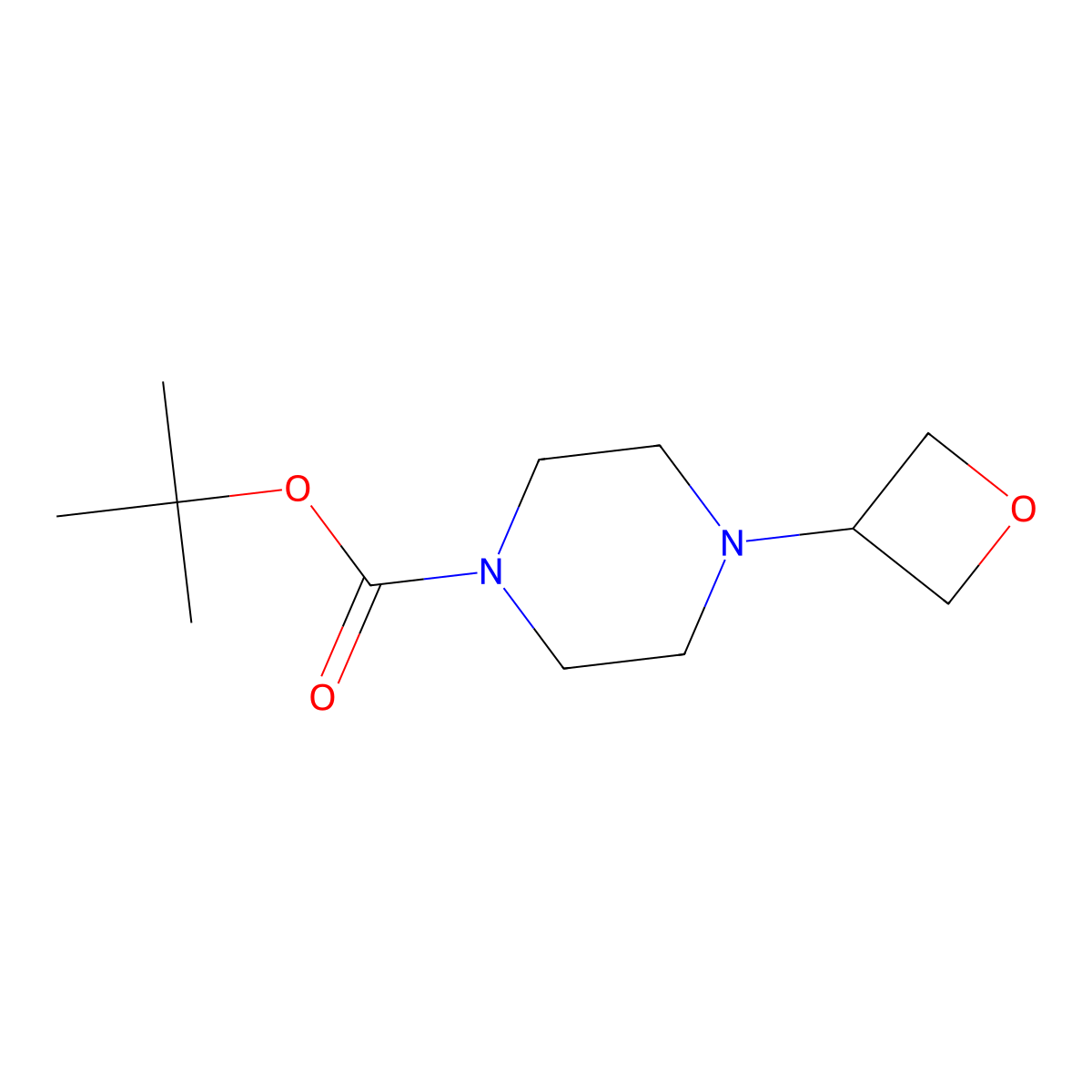 Tert-butyl 4-(oxetan-3-YL)piperazine-1-carboxylate molecular structure, CAS 1257293-88-1