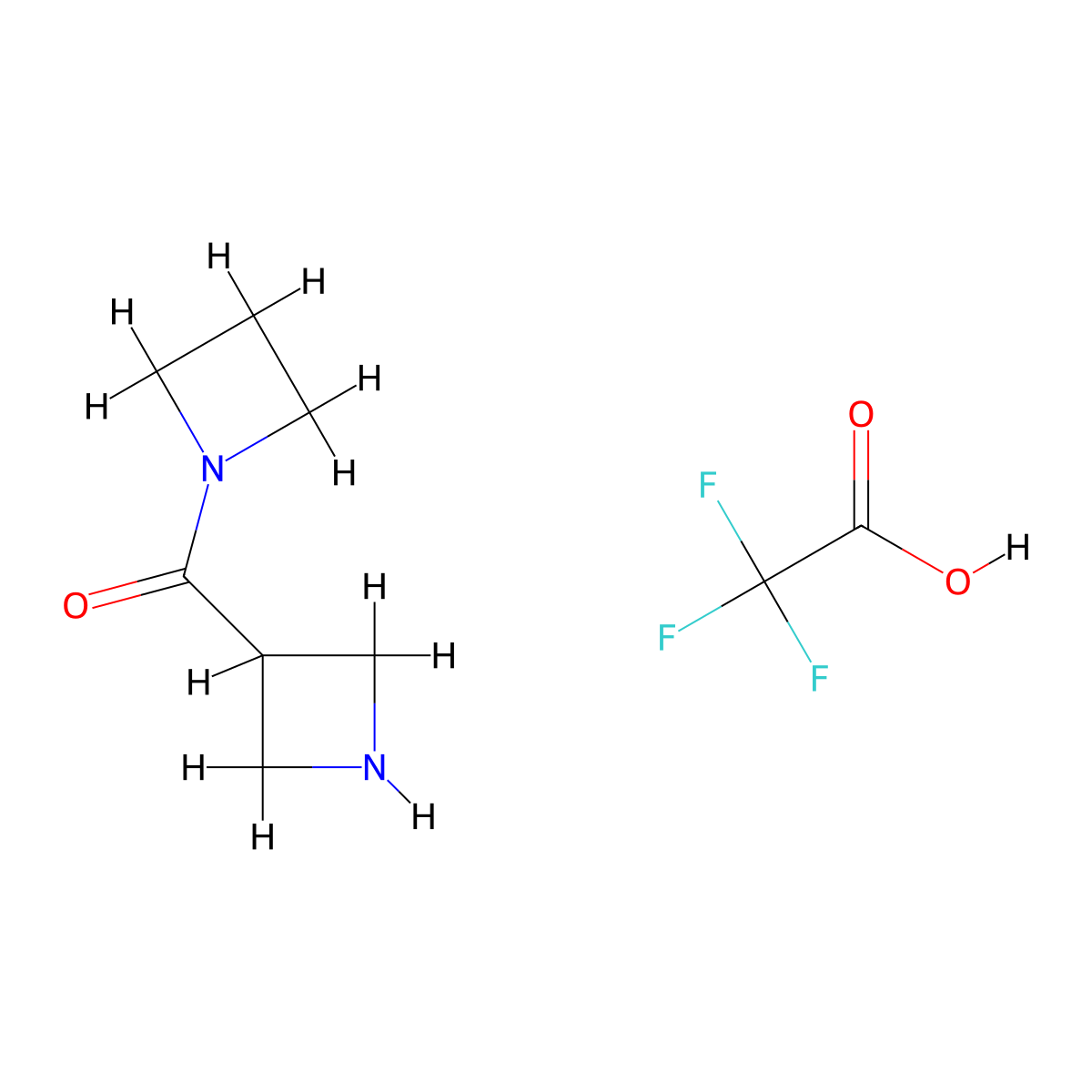 Azetidin-1-yl(azetidin-3-yl)methanone trifluoroacetate molecular structure, CAS 1257293-97-2