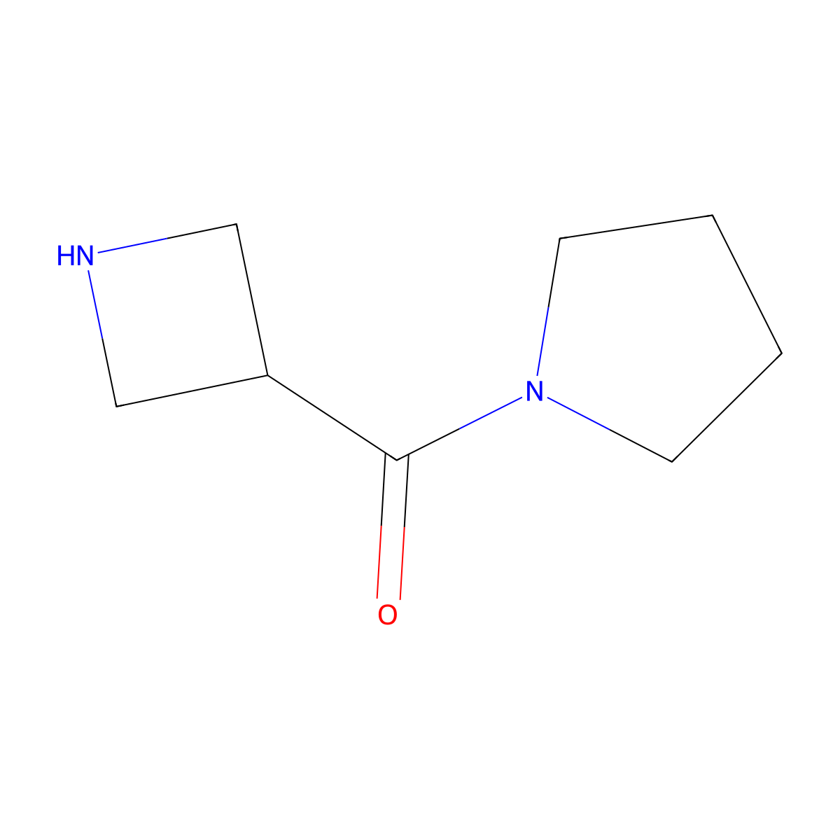 Azetidin-3-yl(pyrrolidin-1-yl)methanone molecular structure, CAS 1257293-99-4