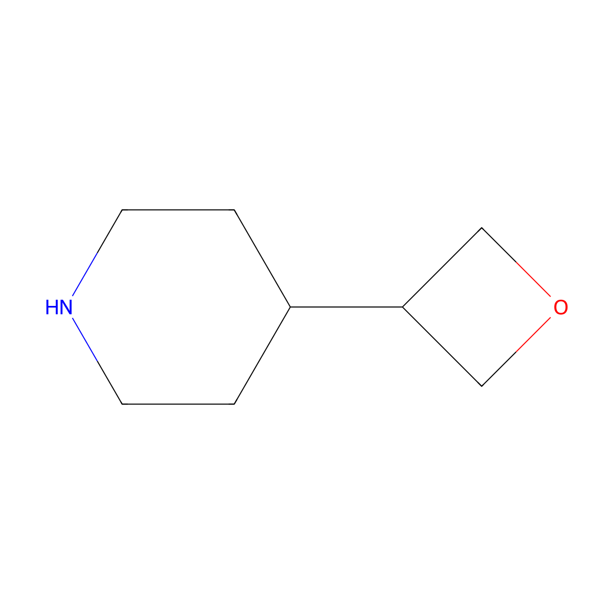4-(Oxetan-3-yl)piperidine molecular structure, CAS 1257294-01-1