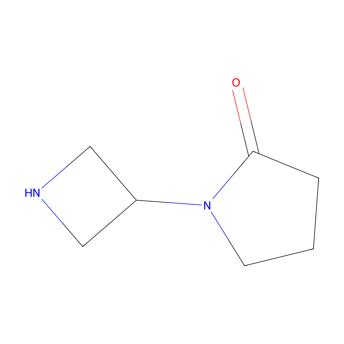 1-(Azetidin-3-yl)pyrrolidin-2-one molecular structure, CAS 1257294-05-5