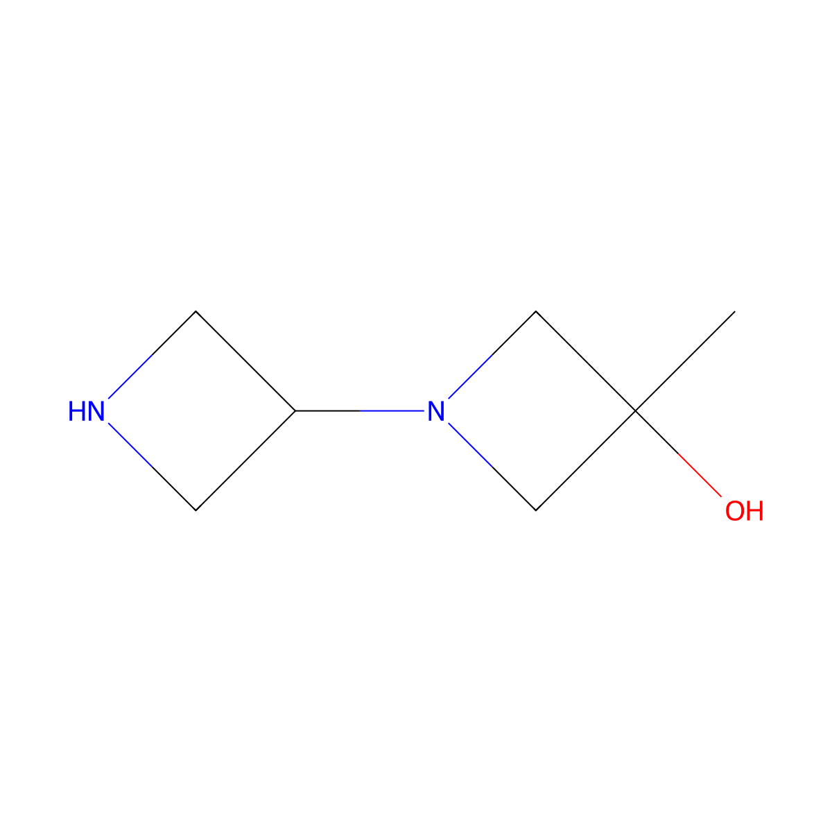 1-(Azetidin-3-yl)-3-methylazetidin-3-ol molecular structure, CAS 1257294-12-4