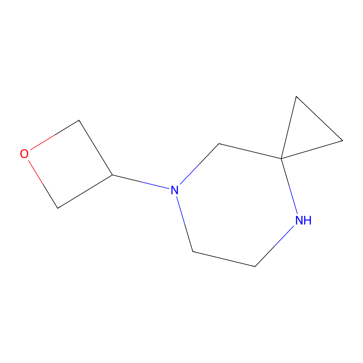 7-(Oxetan-3-yl)-4,7-diazaspiro[2.5]octane molecular structure, CAS 1257294-23-7