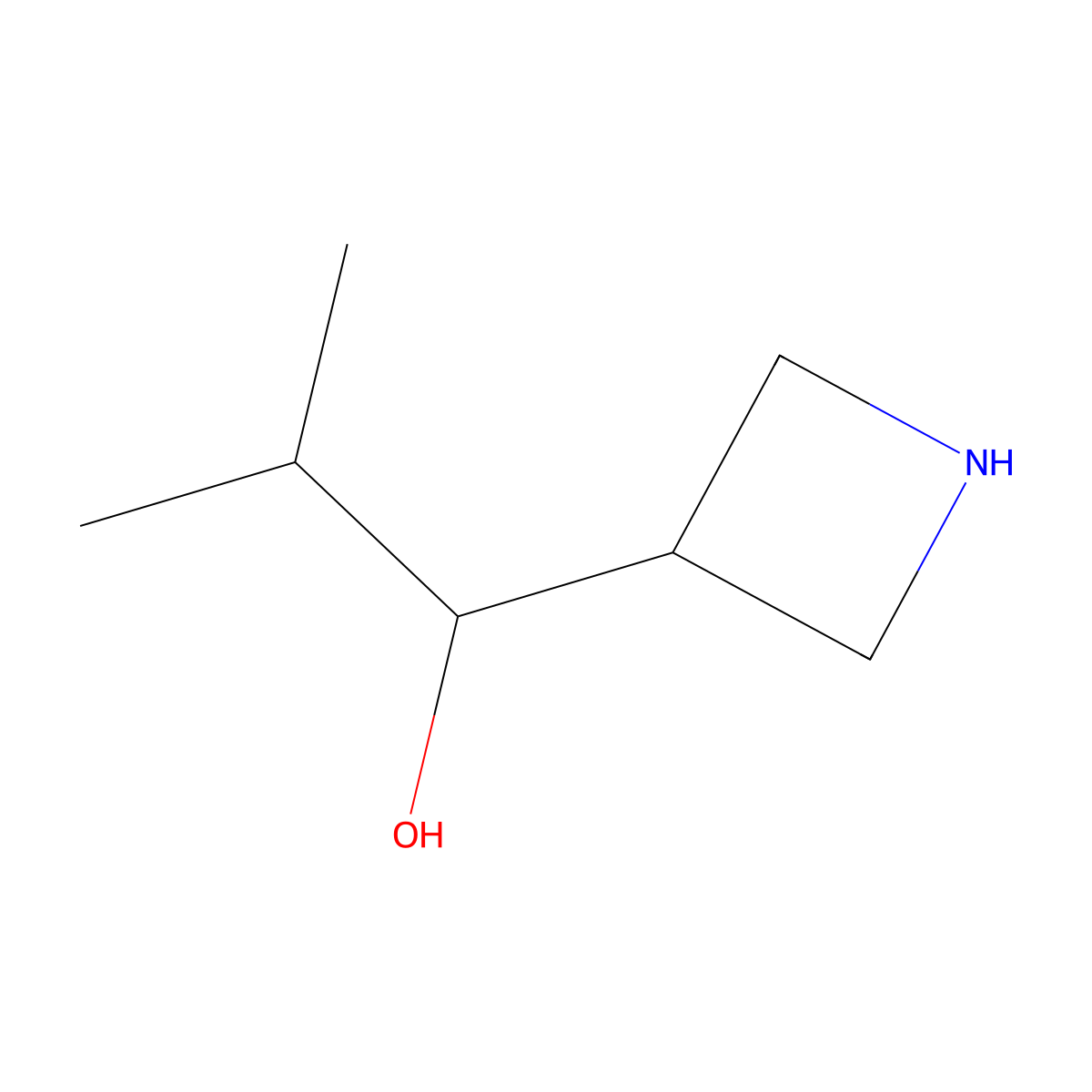 1-(Azetidin-3-yl)-2-methylpropan-1-ol molecular structure, CAS 1257294-25-9