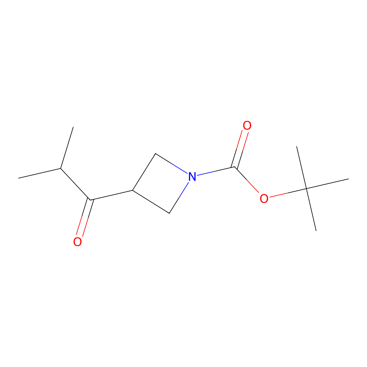 Tert-butyl 3-isobutyrylazetidine-1-carboxylate molecular structure, CAS 1257294-26-0