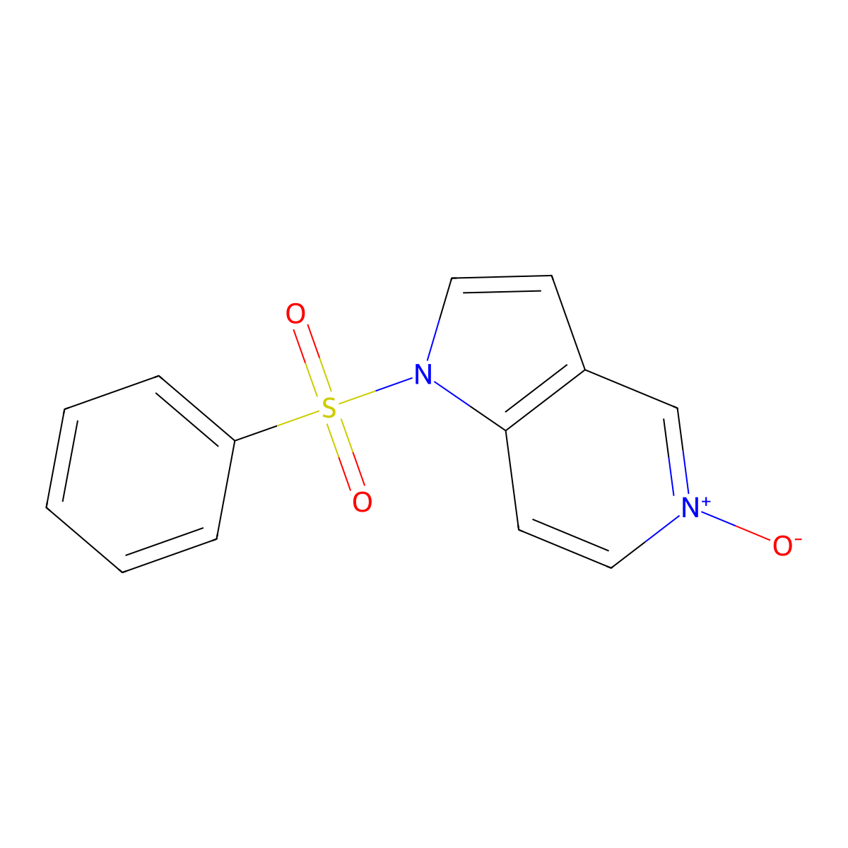 1-(phenylsulfonyl)-1H-pyrrolo[3,2-c]pyridine 5-oxide molecular structure, CAS 1257294-39-5
