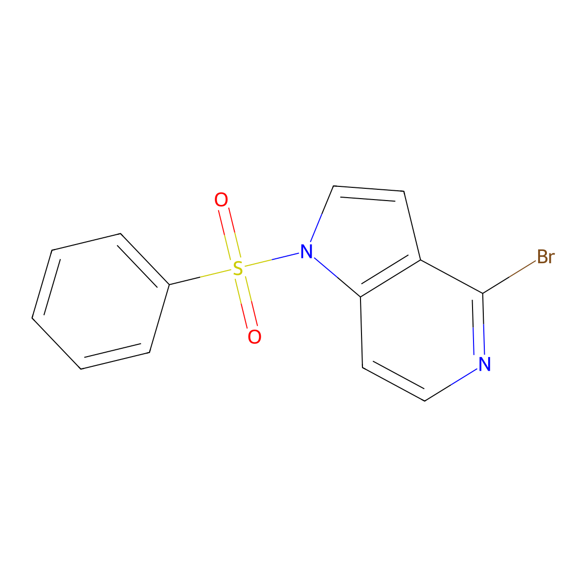 1-(Phenylsulfonyl)-4-bromo-5-azaindole molecular structure, CAS 1257294-40-8