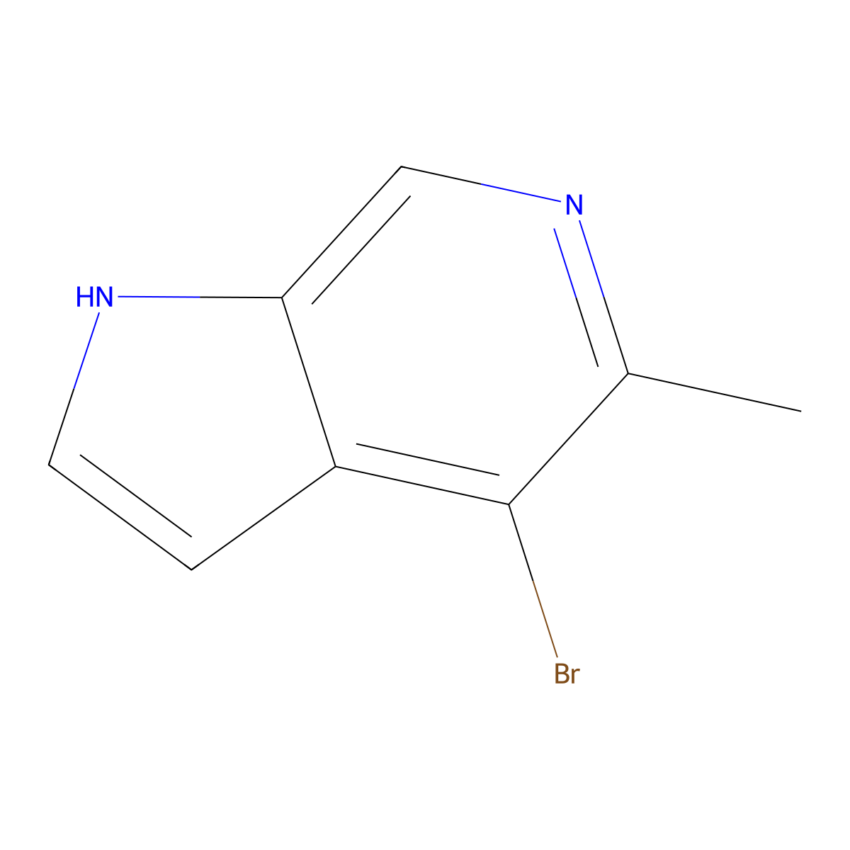 4-bromo-5-methyl-1H-pyrrolo[2,3-c]pyridine molecular structure, CAS 1257294-45-3