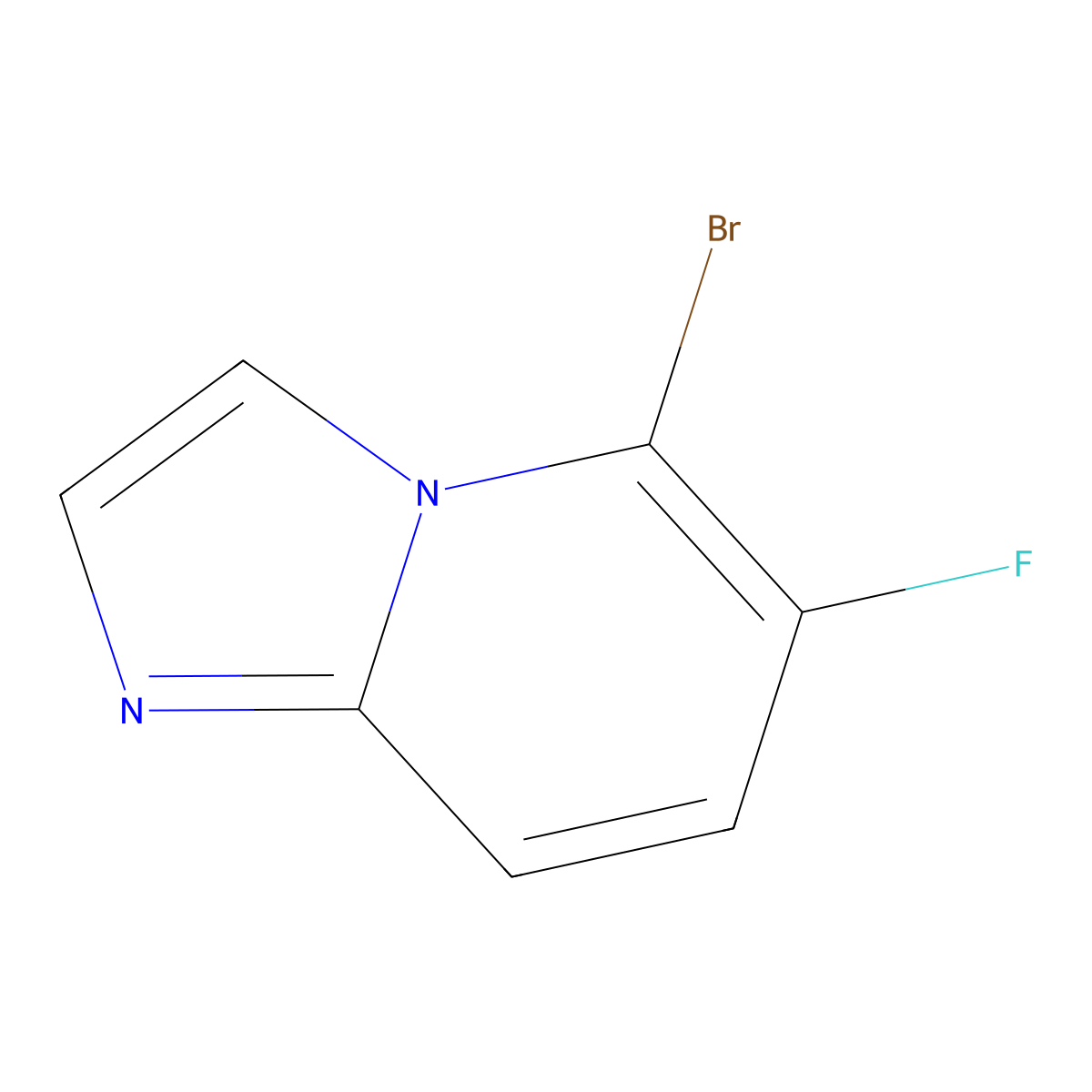 5-Bromo-6-fluoroimidazo[1,2-a]pyridine molecular structure, CAS 1257294-49-7