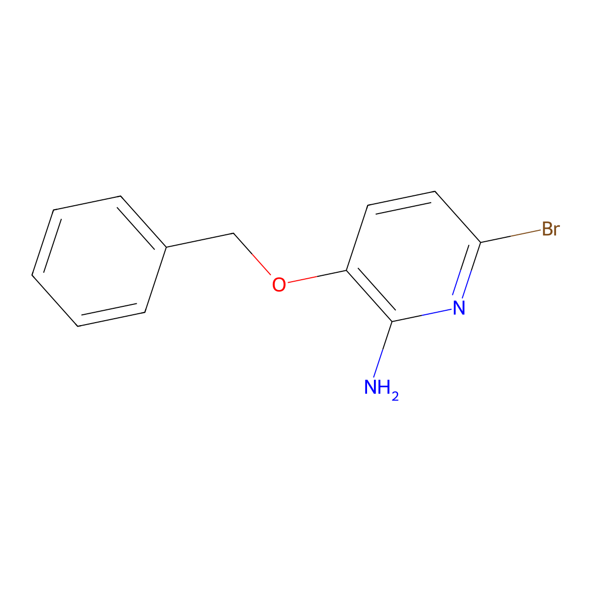 3-(Benzyloxy)-6-bromopyridin-2-amine molecular structure, CAS 1257294-53-3