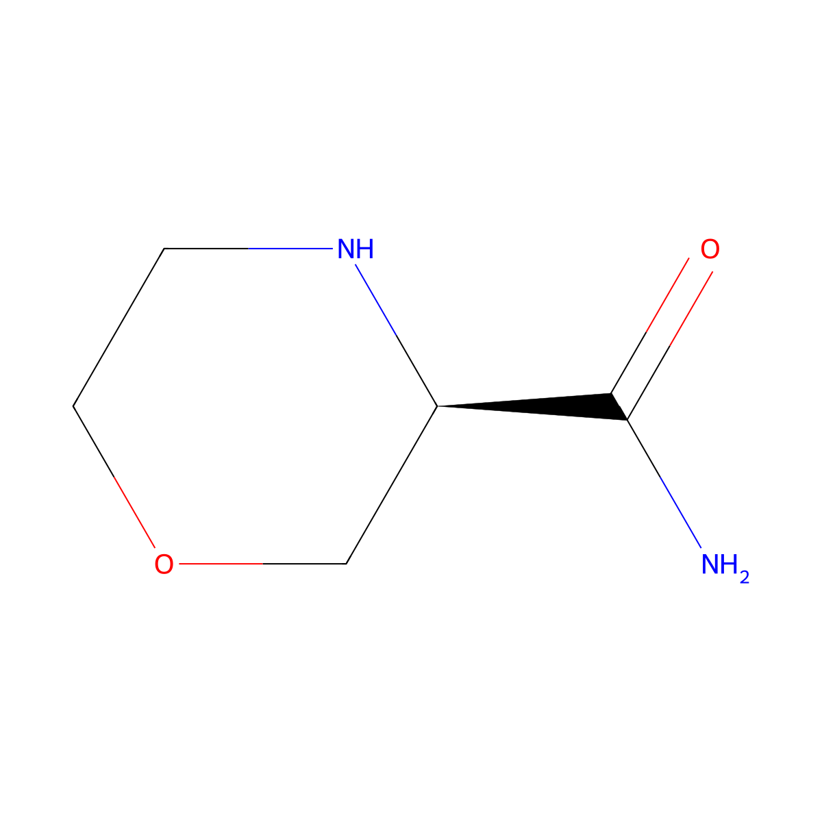 (3R)-Morpholine-3-carboxamide molecular structure, CAS 1257301-93-1