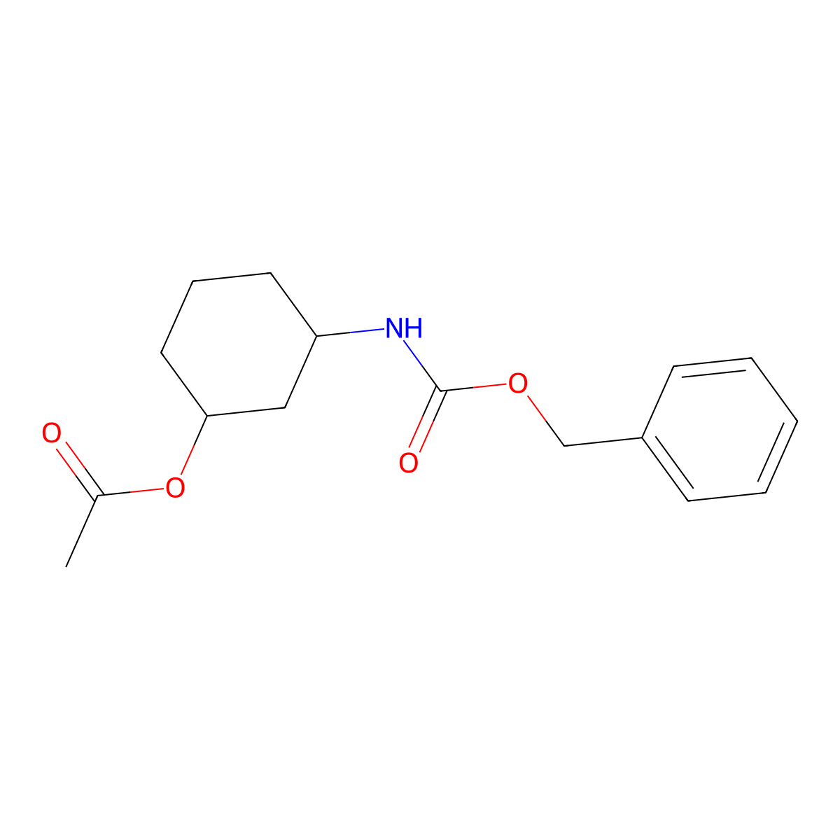 cis-3-(((Benzyloxy)carbonyl)amino)cyclohexyl acetate molecular structure, CAS 1257303-71-1