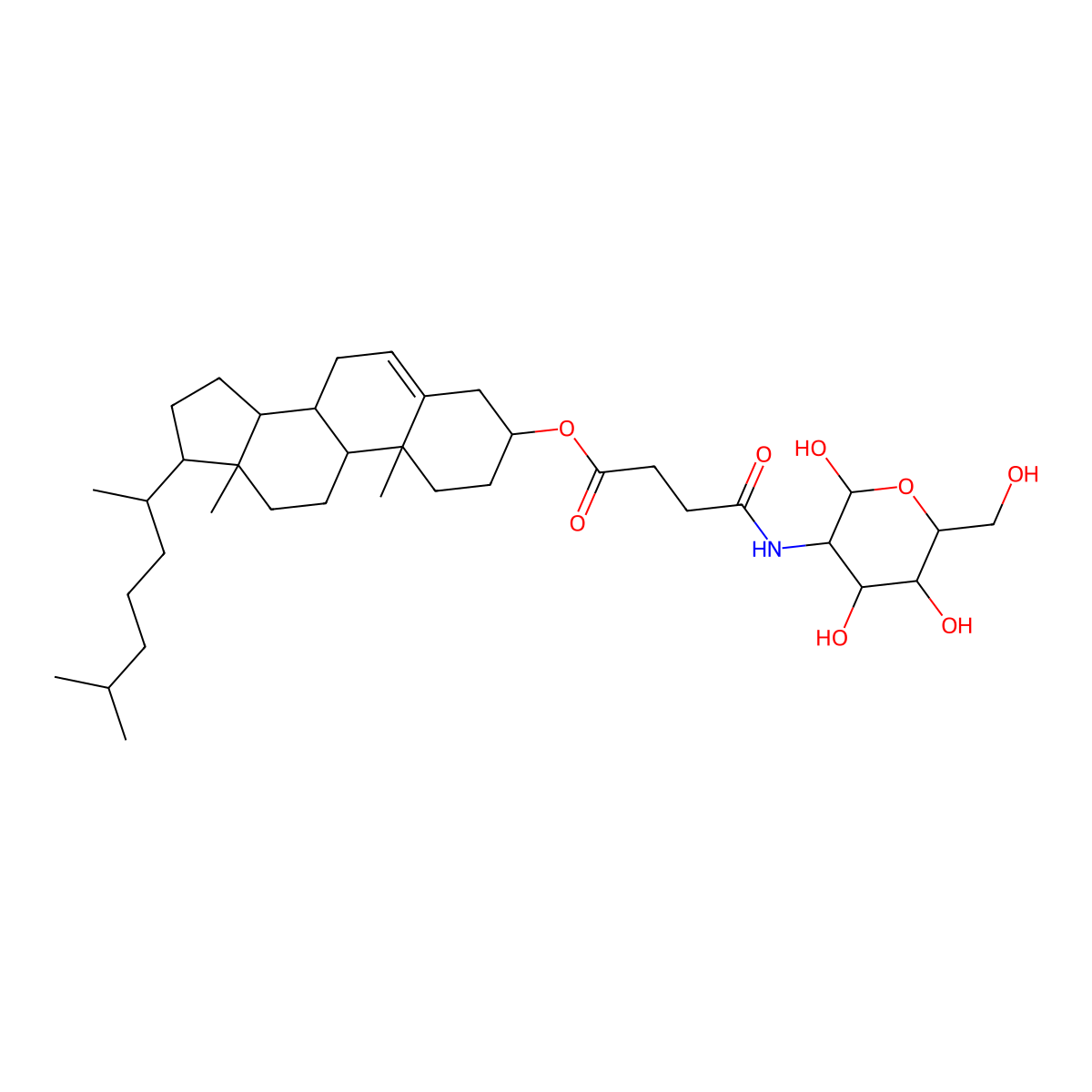 Glucosamine Cholesterol molecular structure, CAS 1257309-90-2