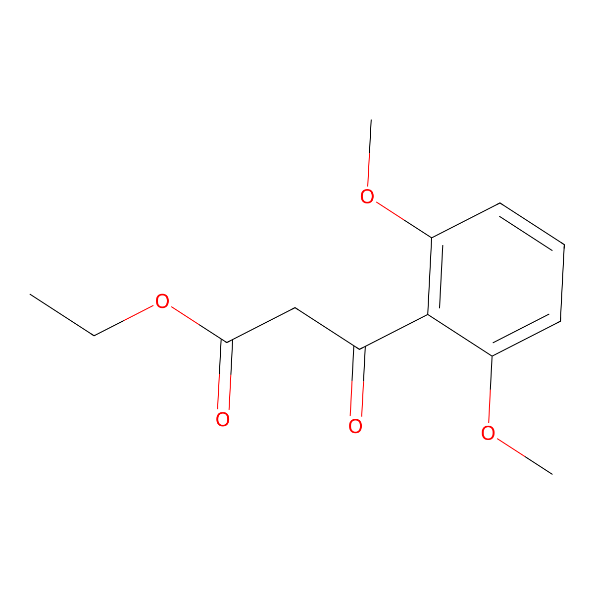 Ethyl 3-(2,6-dimethoxyphenyl)-3-oxopropanoate molecular structure, CAS 125732-13-0