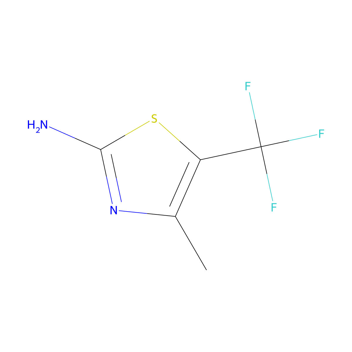 4-Methyl-5-(trifluoromethyl)-1,3-thiazol-2-amine molecular structure, CAS 1257329-71-7