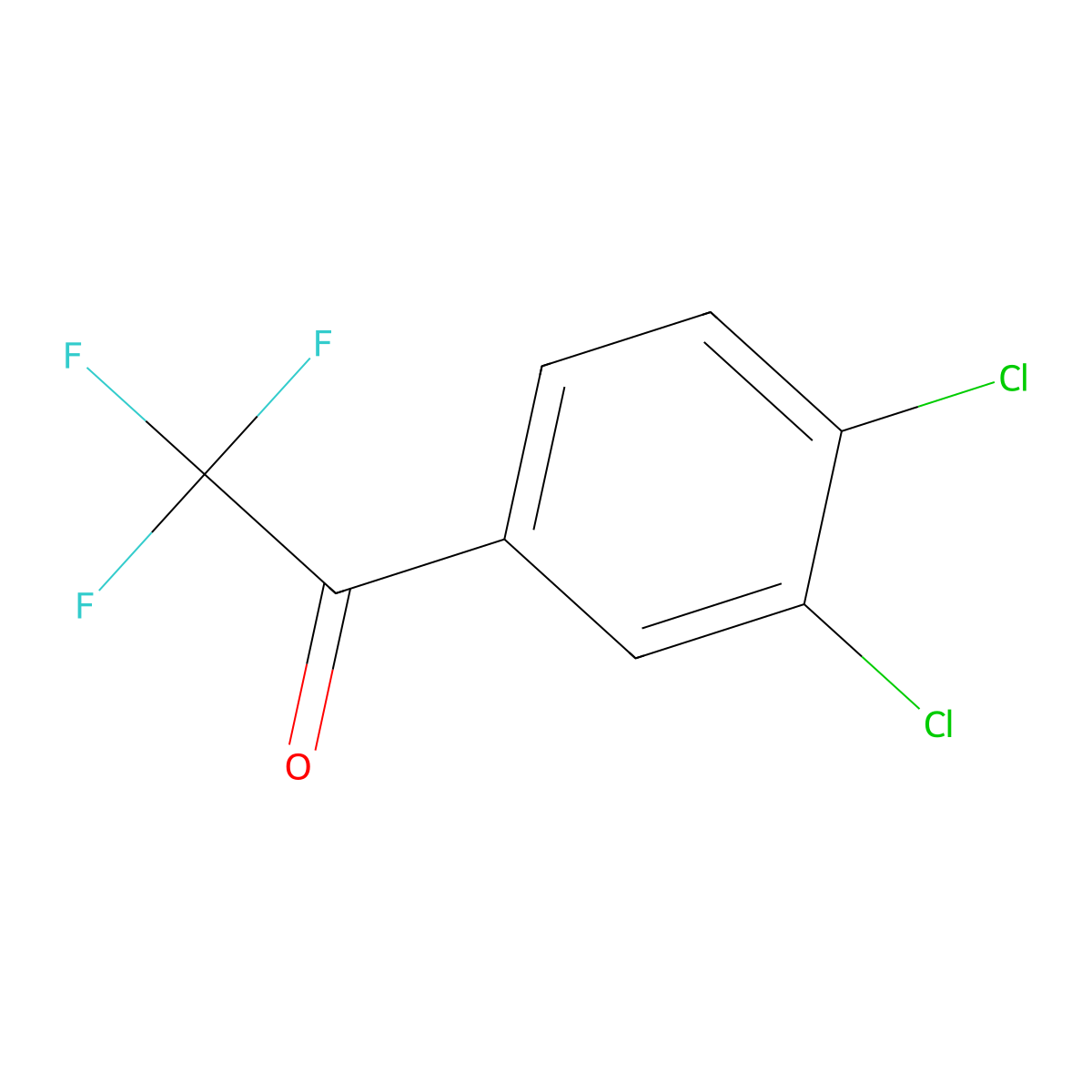 3',4'-Dichloro-2,2,2-trifluoroacetophenone molecular structure, CAS 125733-43-9