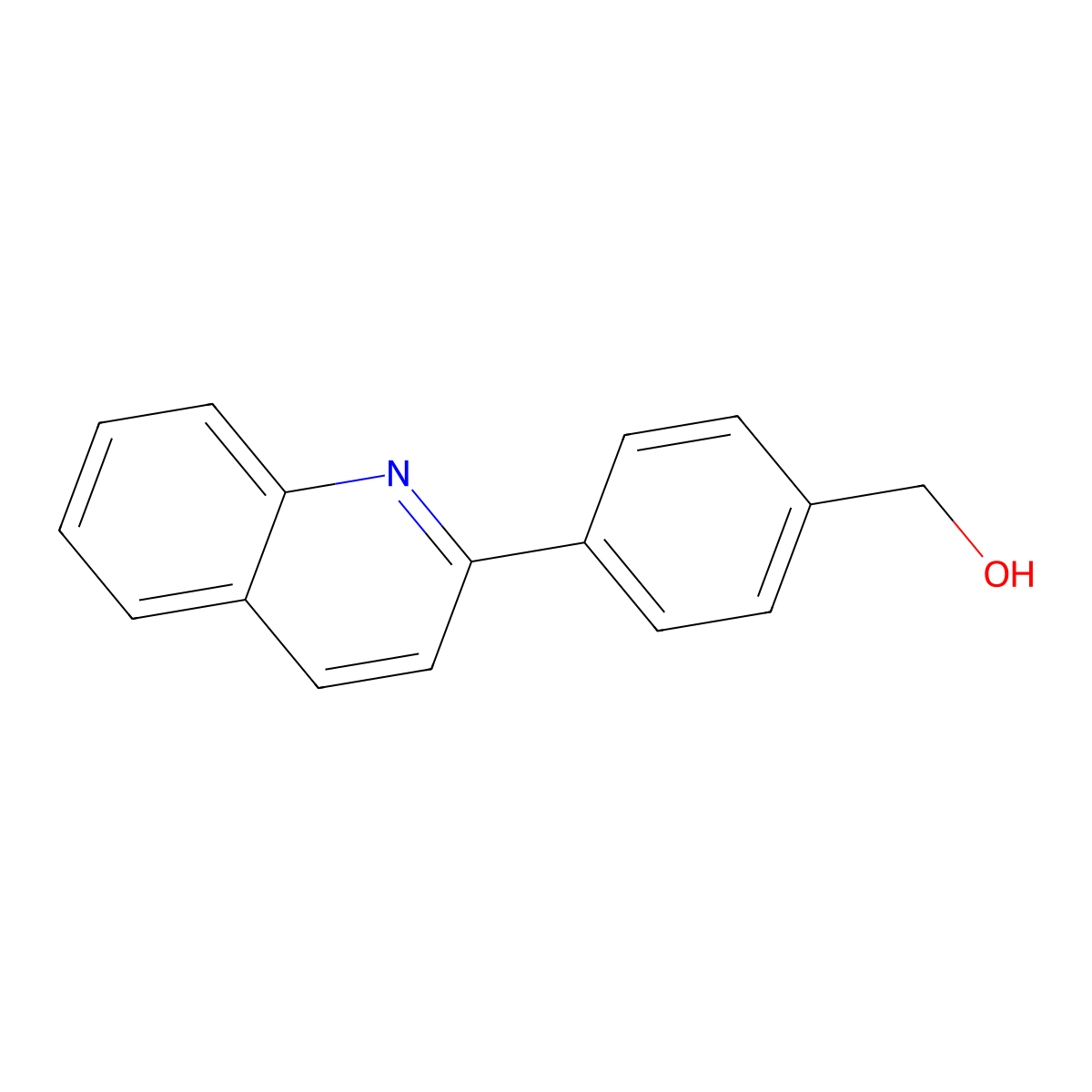 (4-Quinolin-2-ylphenyl)methanol molecular structure, CAS 1257346-83-0