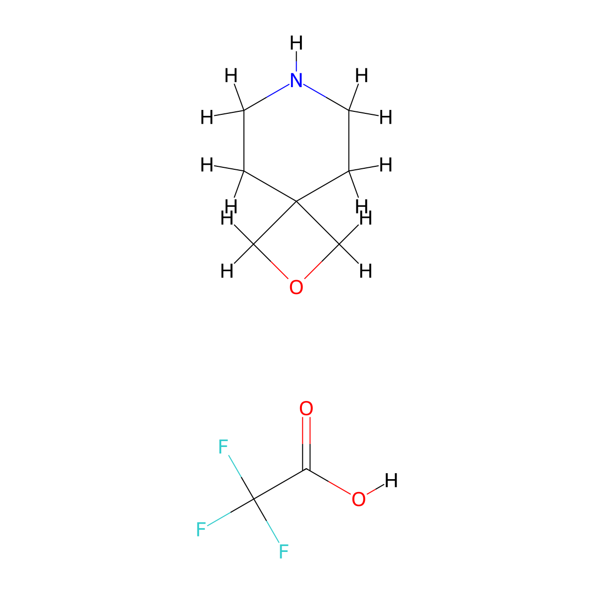 2-Oxa-7-azaspiro[3.5]nonane 2,2,2-trifluoroacetate molecular structure, CAS 1257381-44-4