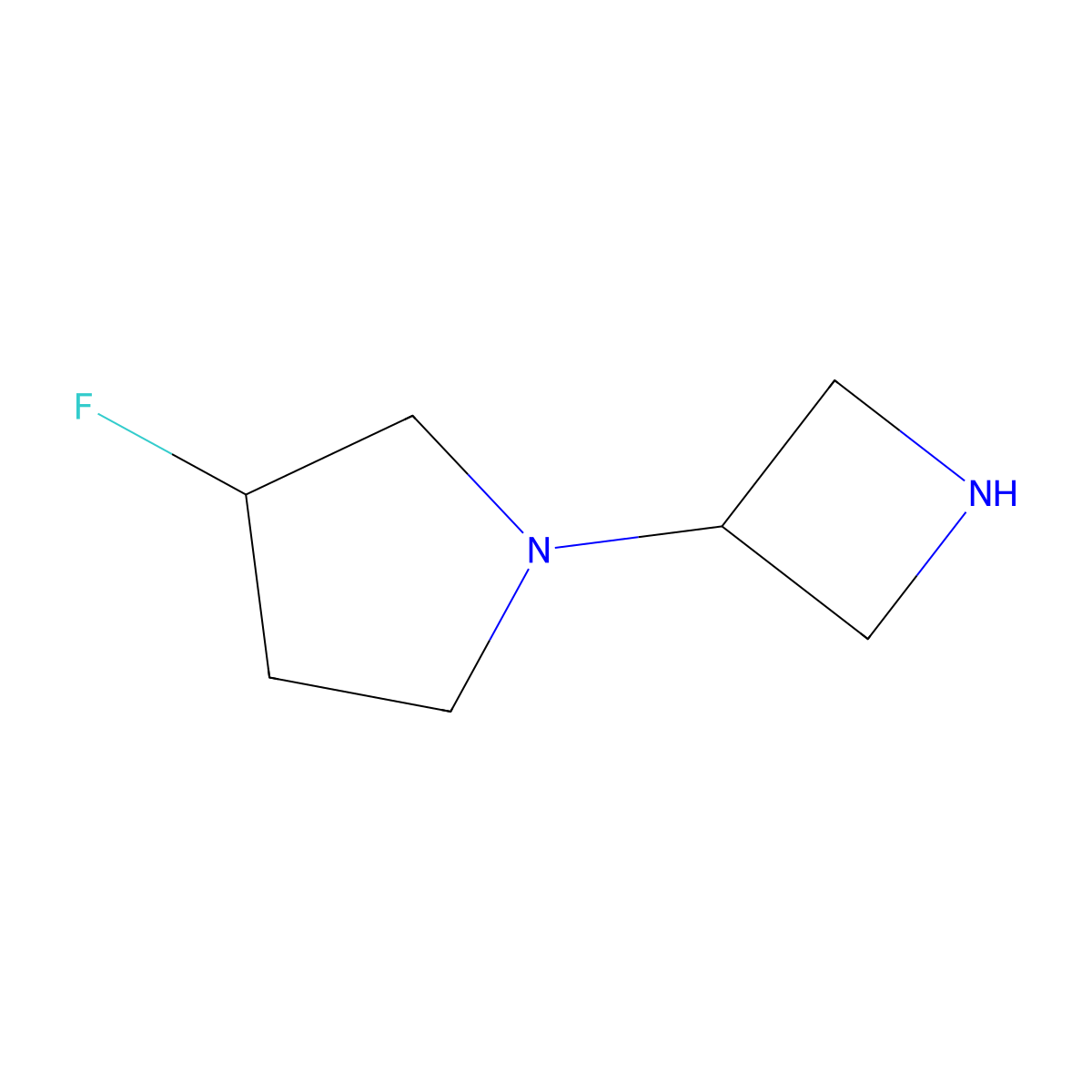 1-(Azetidin-3-yl)-3-fluoropyrrolidine molecular structure, CAS 1257384-26-1