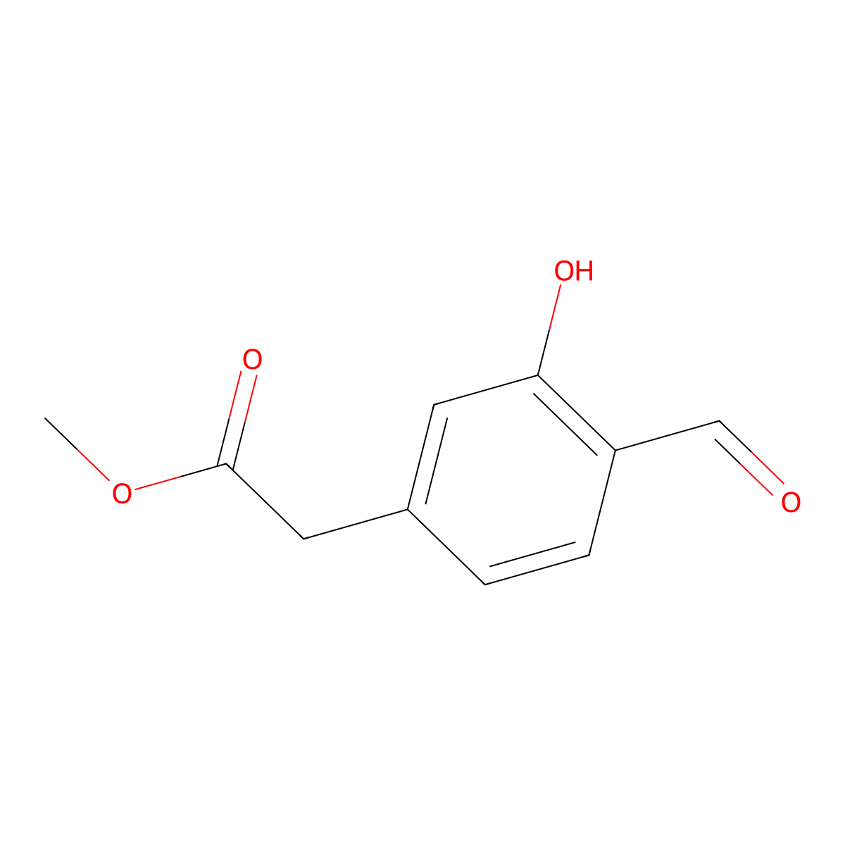 Methyl 2-(4-formyl-3-hydroxyphenyl)acetate molecular structure, CAS 1257397-40-2
