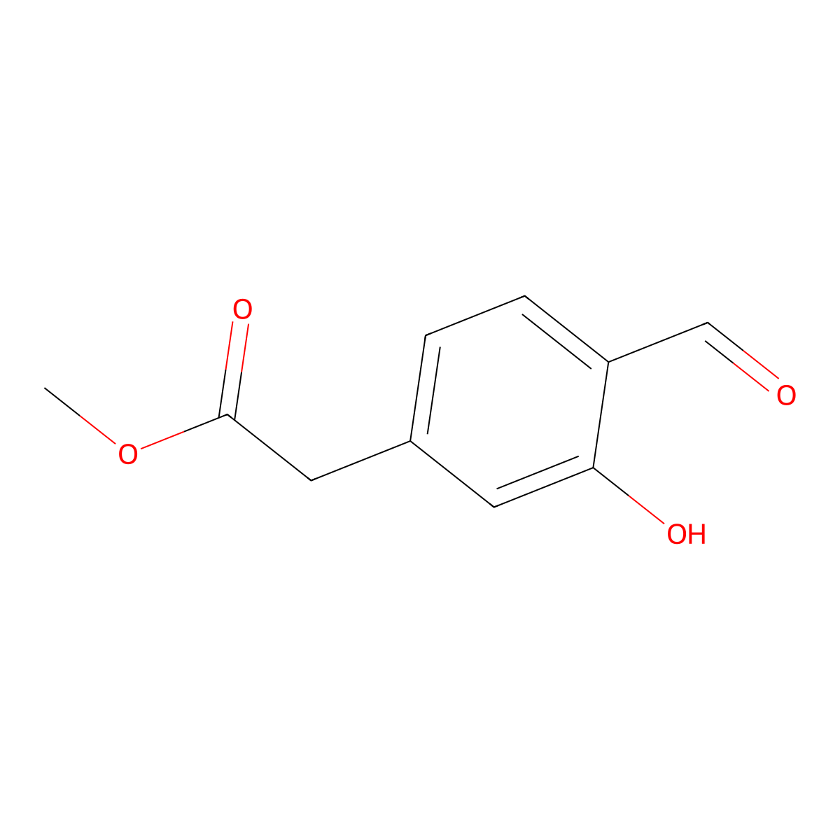 Methyl 2-(4-formyl-3-hydroxyphenyl)acetate molecular structure, CAS 1257397-40-2
