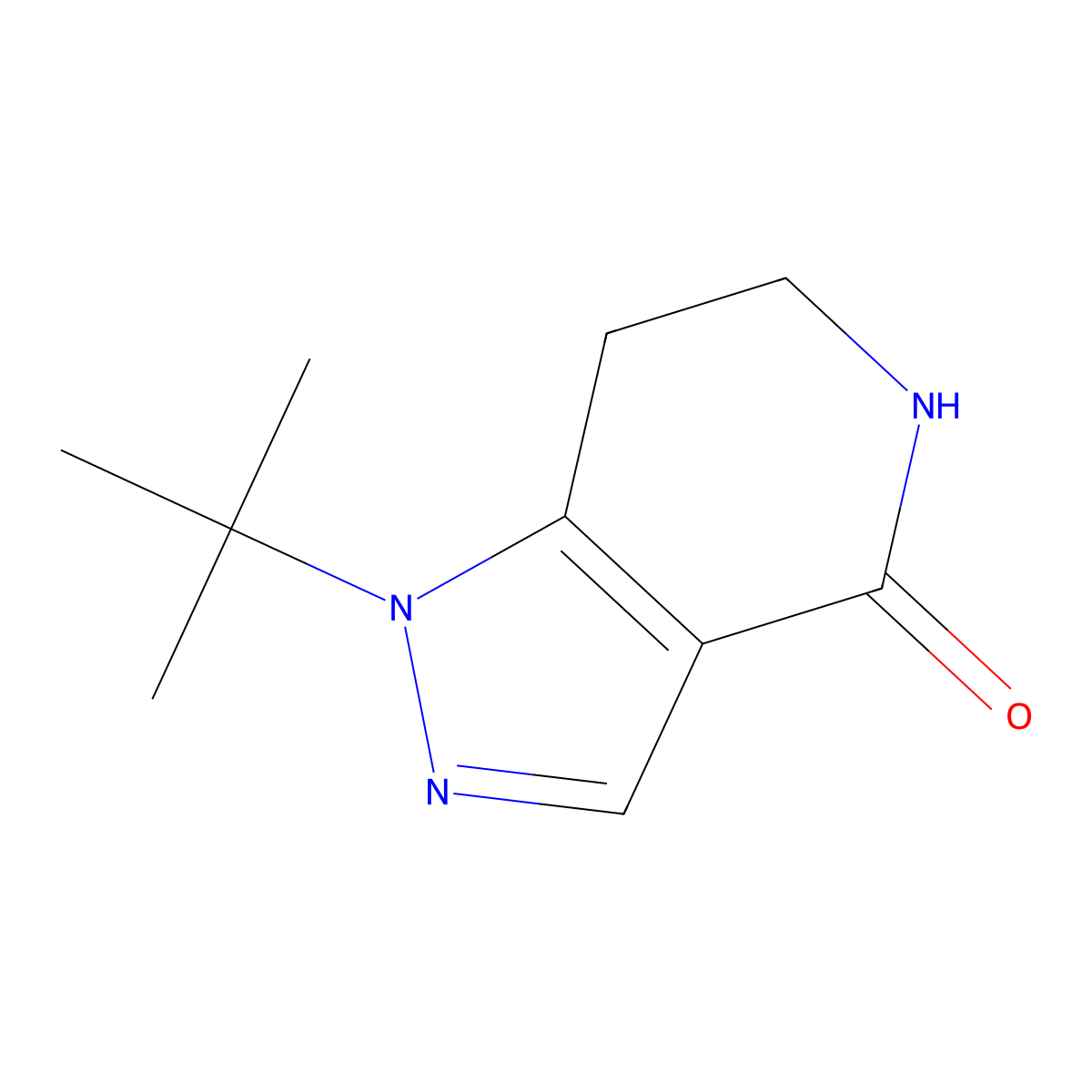 1-(tert-Butyl)-6,7-dihydro-1H-pyrazolo[4,3-c]pyridin-4(5H)-one molecular structure, CAS 1257403-88-5