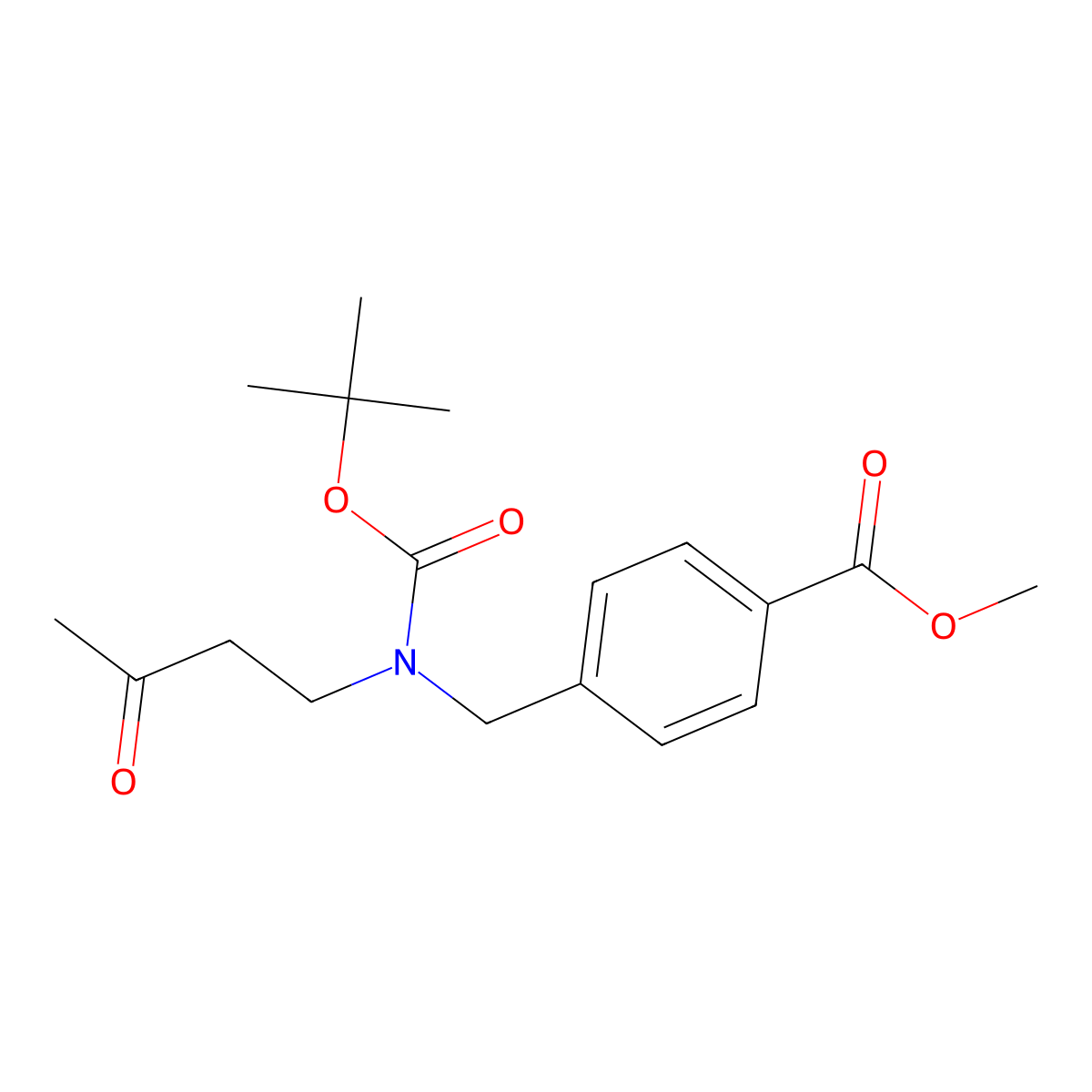 Methyl 4-(((tert-butoxycarbonyl)(3-oxobutyl)amino)methyl)benzoate molecular structure, CAS 1257403-89-6