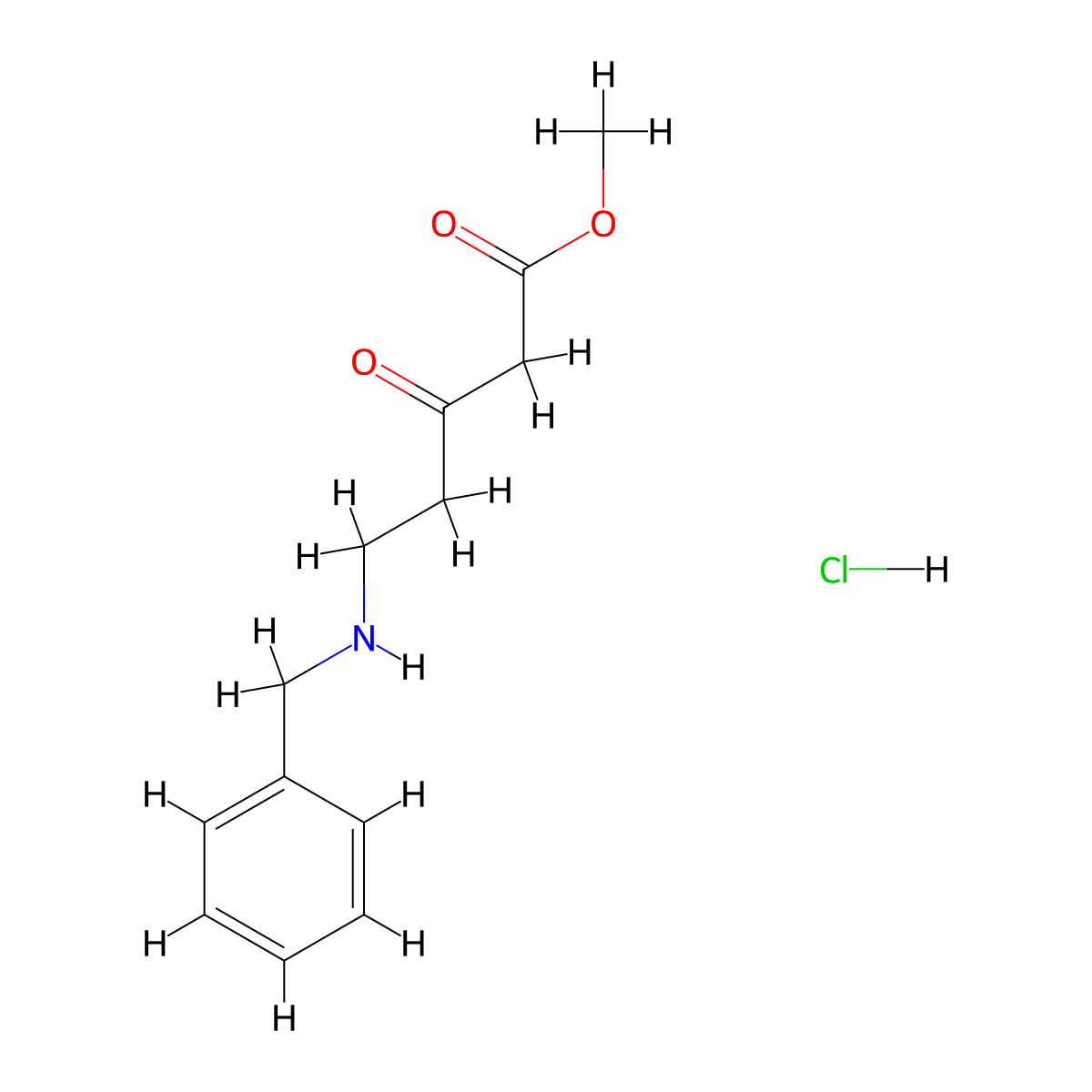 Methyl 5-(benzylamino)-3-oxopentanoate hydrochloride molecular structure, CAS 1257403-90-9